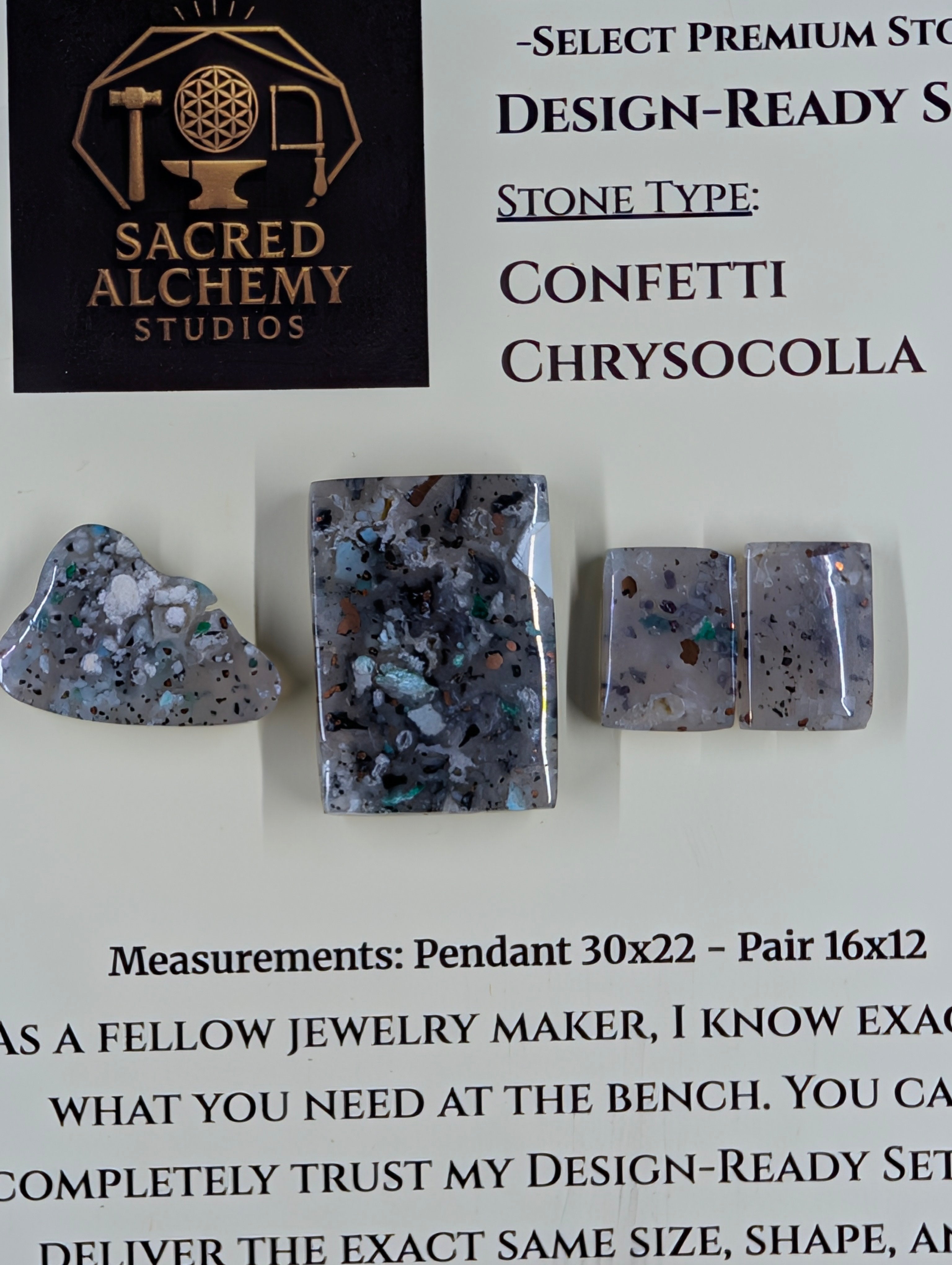 Rectangle Shape - Confetti Chrysocolla - Sacred Alchemy Select - Design-Ready Set by Sacred Alchemy Studios