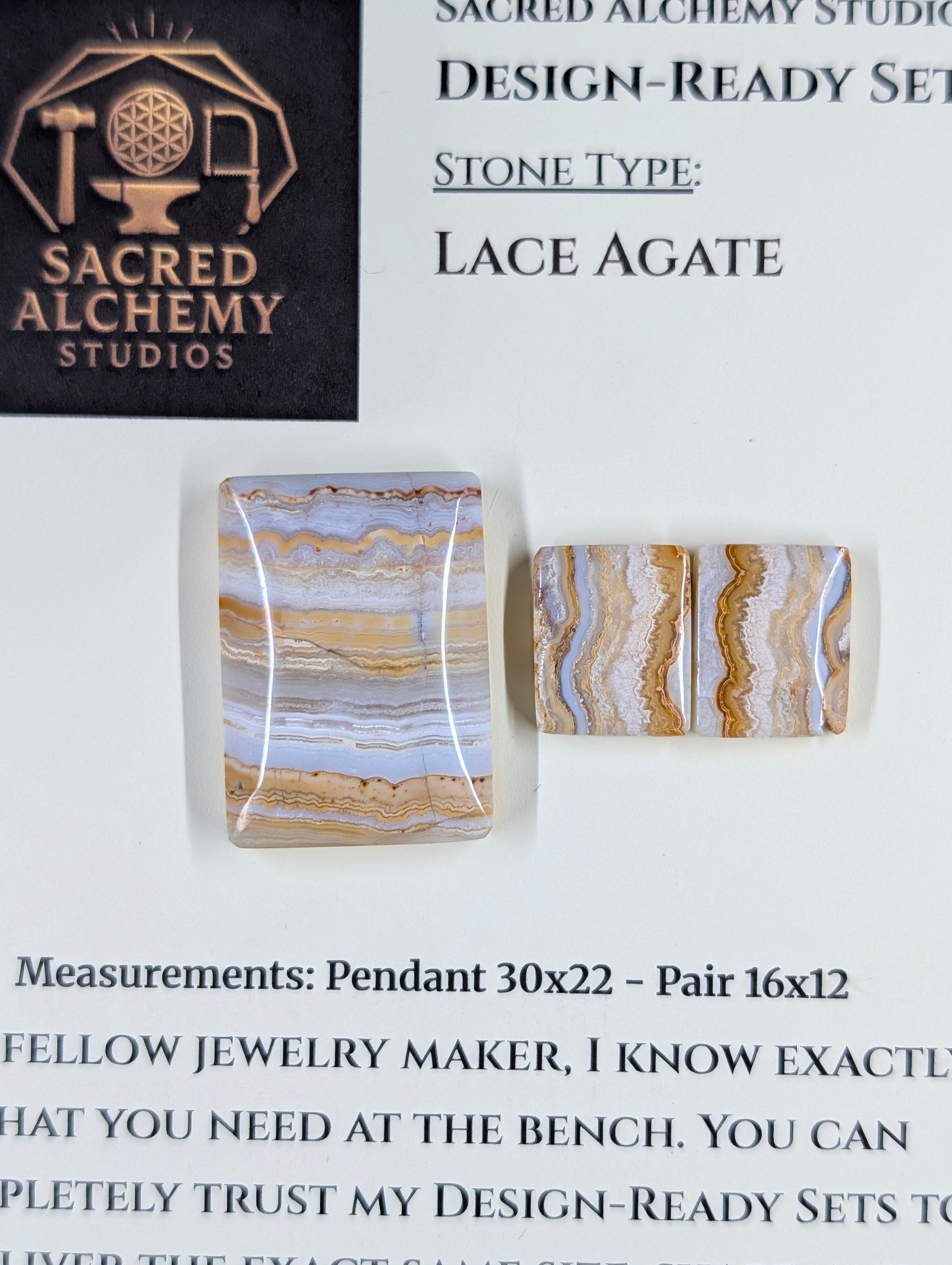 Rectangle Shape - Lace Agate - Design-Ready Set by Sacred Alchemy Studios