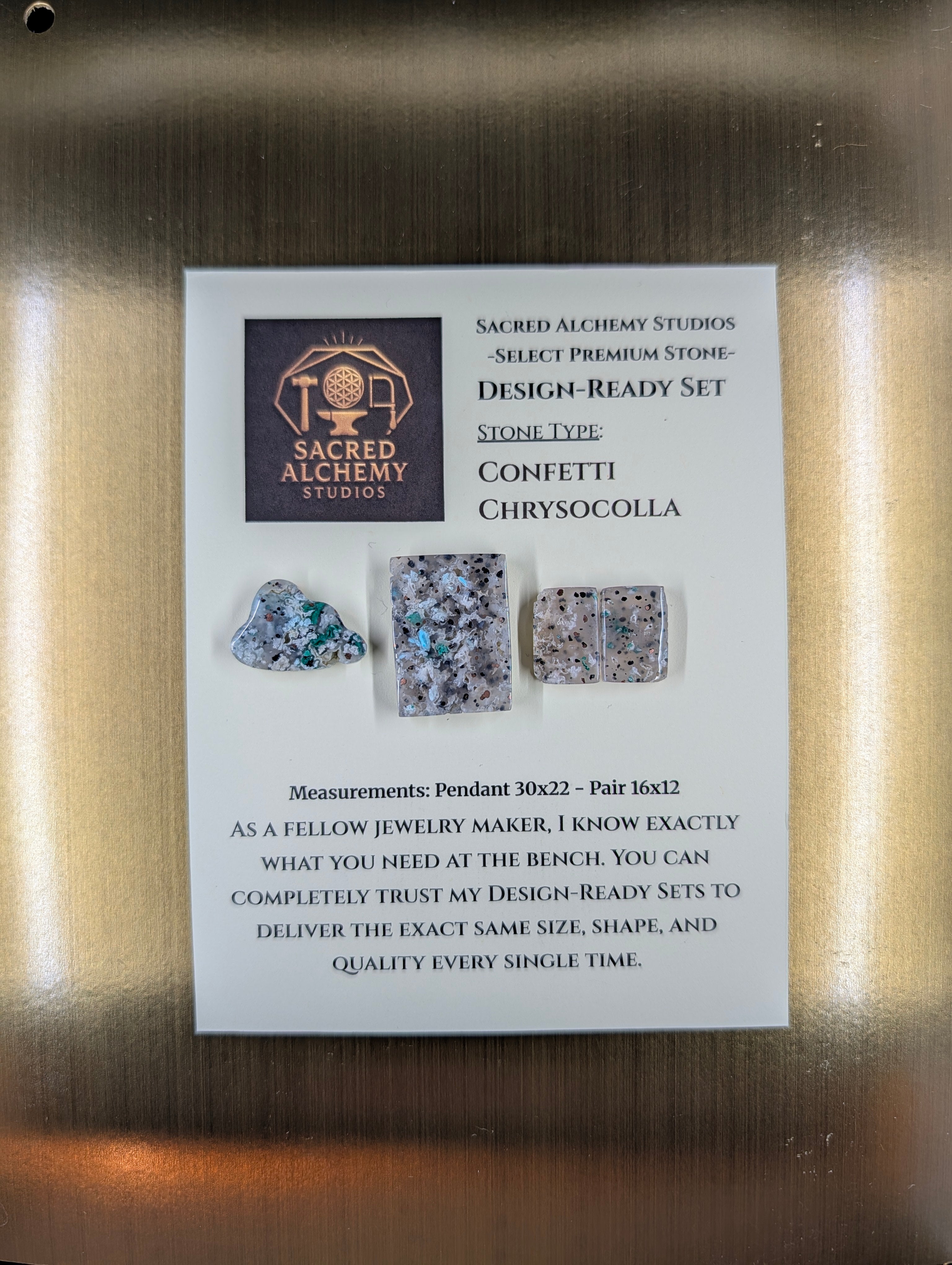 Rectangle Shape - Confetti Chrysocolla - Sacred Alchemy Select - Design-Ready Set by Sacred Alchemy Studios