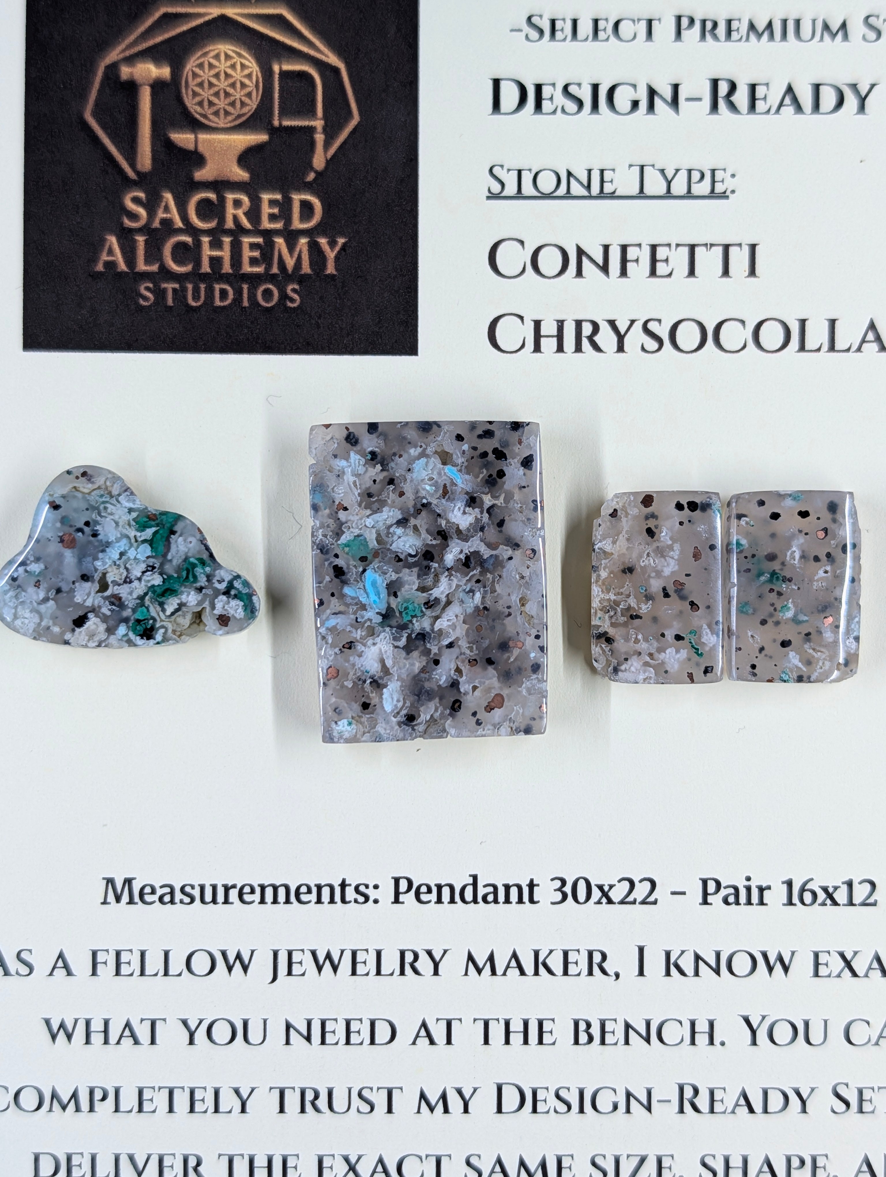 Rectangle Shape - Confetti Chrysocolla - Sacred Alchemy Select - Design-Ready Set by Sacred Alchemy Studios