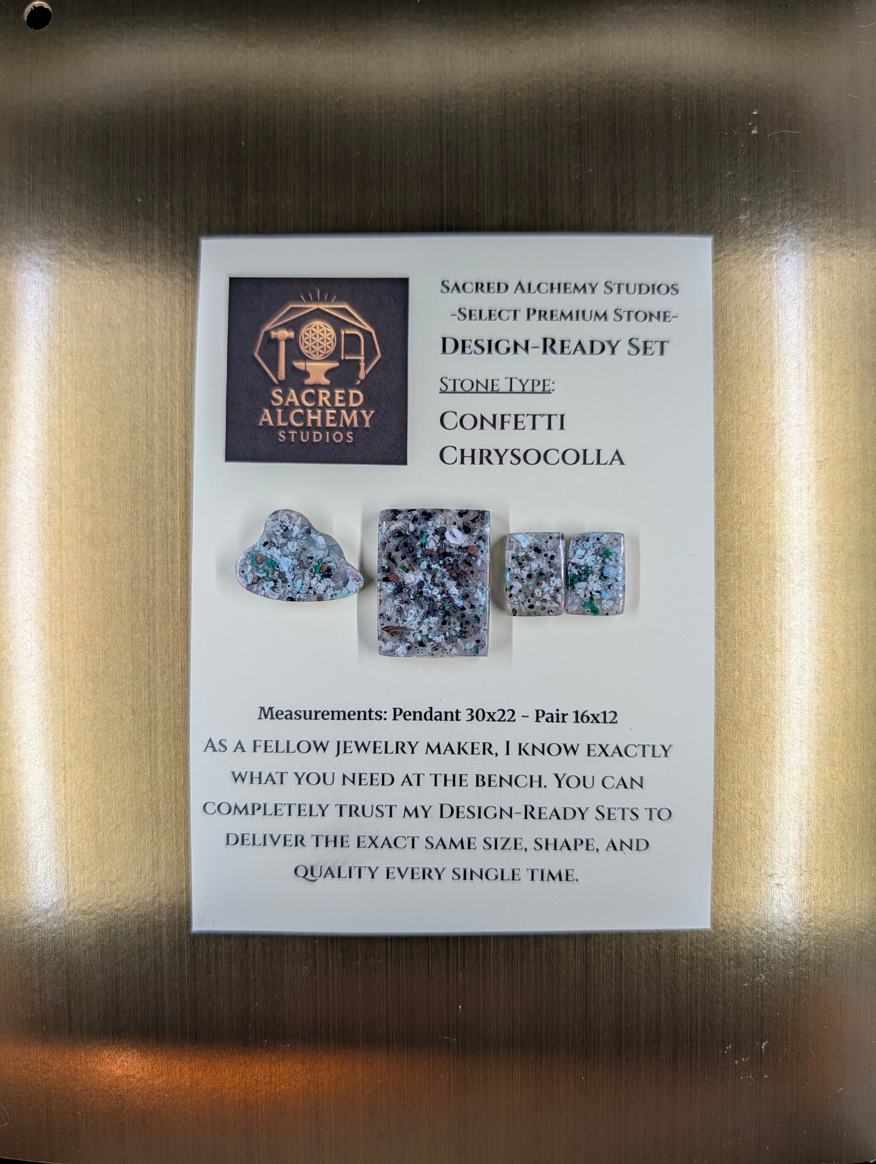 Rectangle Shape - Confetti Chrysocolla - Sacred Alchemy Select - Design-Ready Set by Sacred Alchemy Studios
