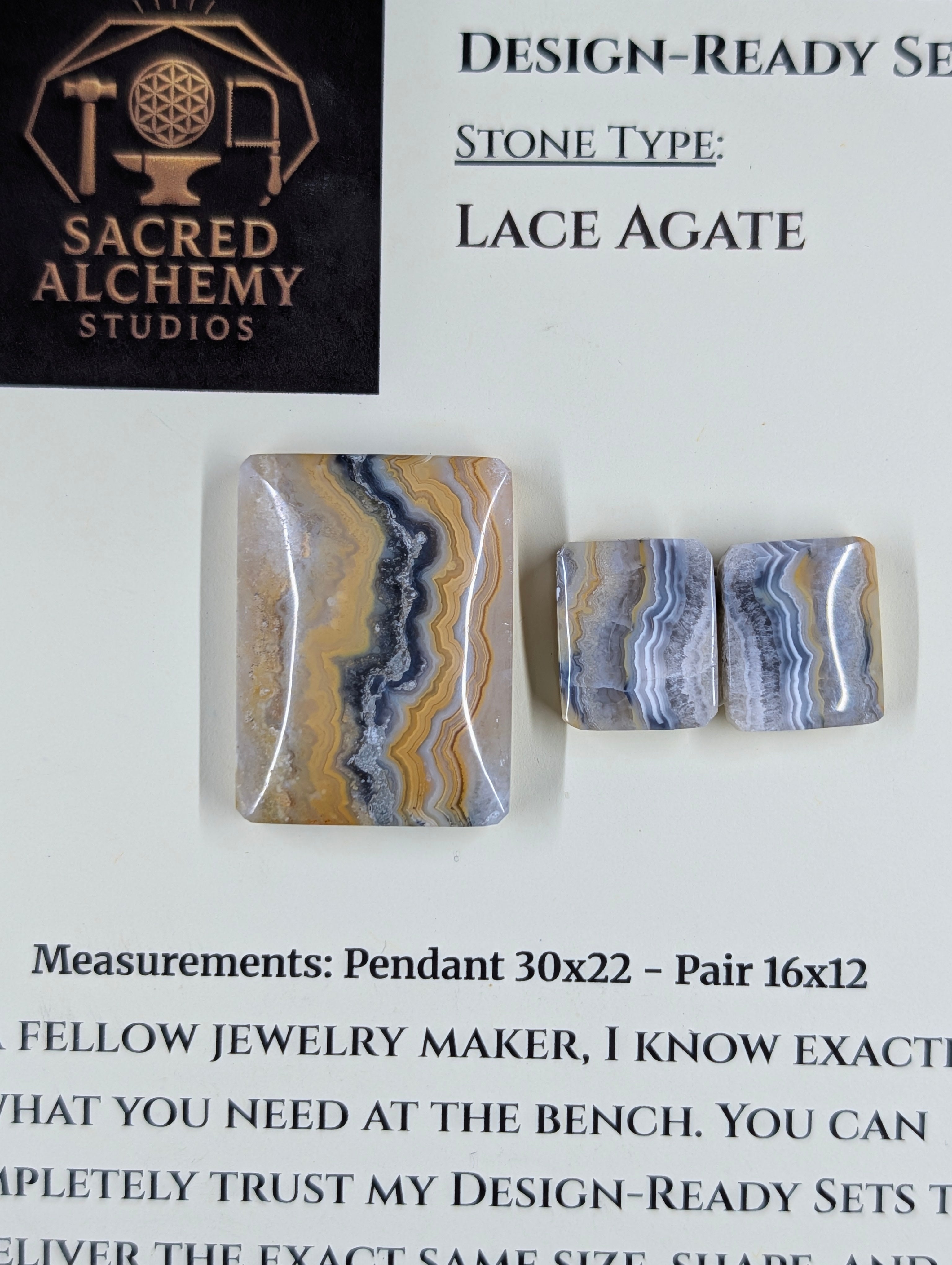 Rectangle Shape - Lace Agate - Design-Ready Set by Sacred Alchemy Studios