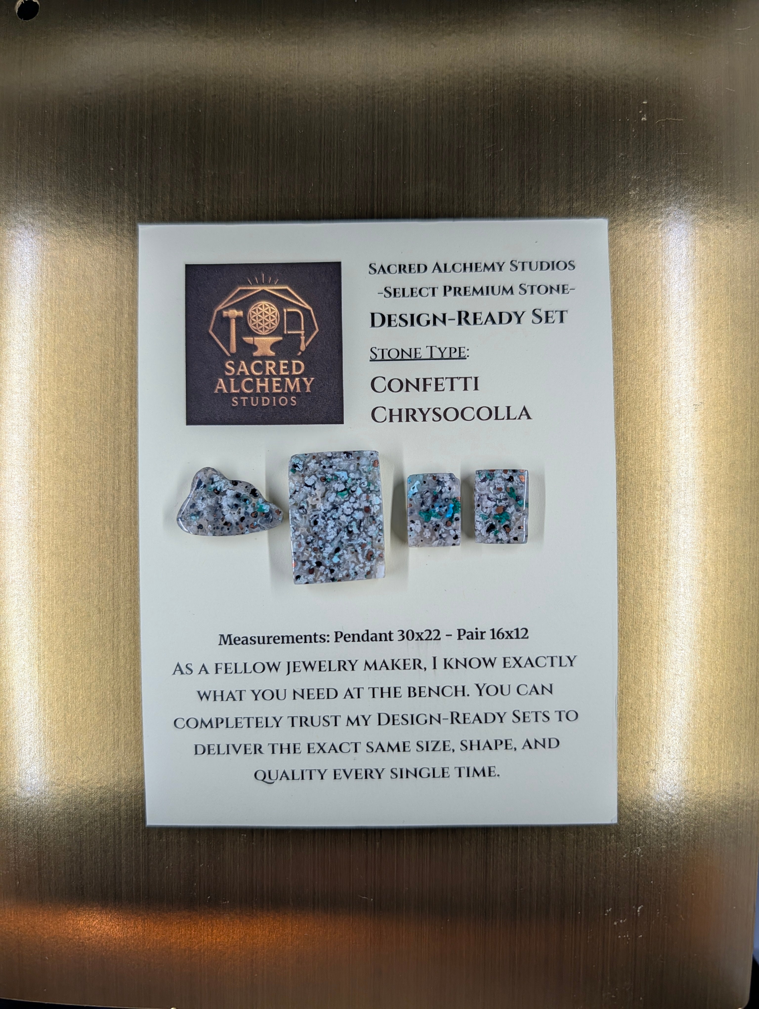 Rectangle Shape - Confetti Chrysocolla - Sacred Alchemy Select - Design-Ready Set by Sacred Alchemy Studios