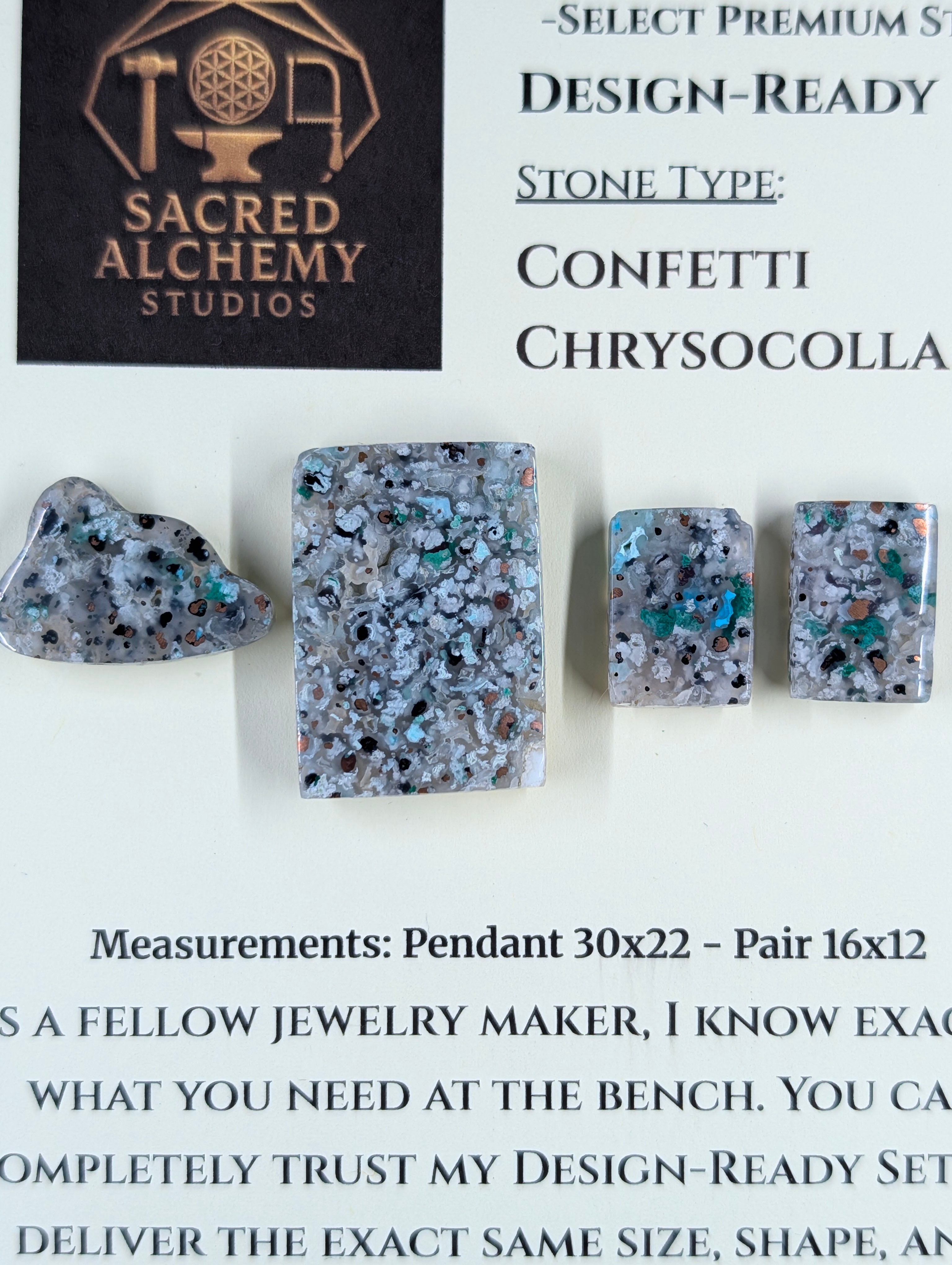 Rectangle Shape - Confetti Chrysocolla - Sacred Alchemy Select - Design-Ready Set by Sacred Alchemy Studios
