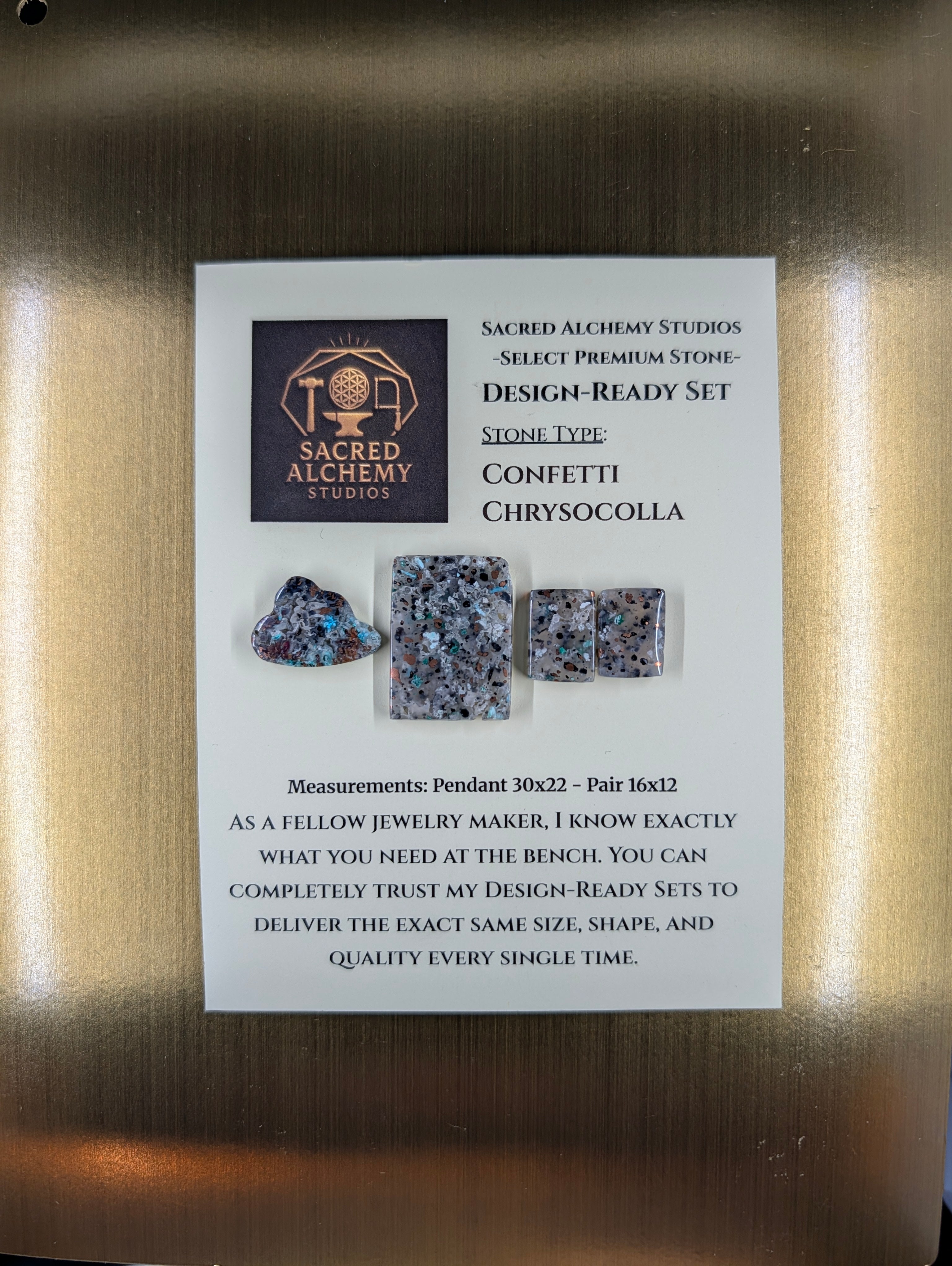 Rectangle Shape - Confetti Chrysocolla - Sacred Alchemy Select - Design-Ready Set by Sacred Alchemy Studios