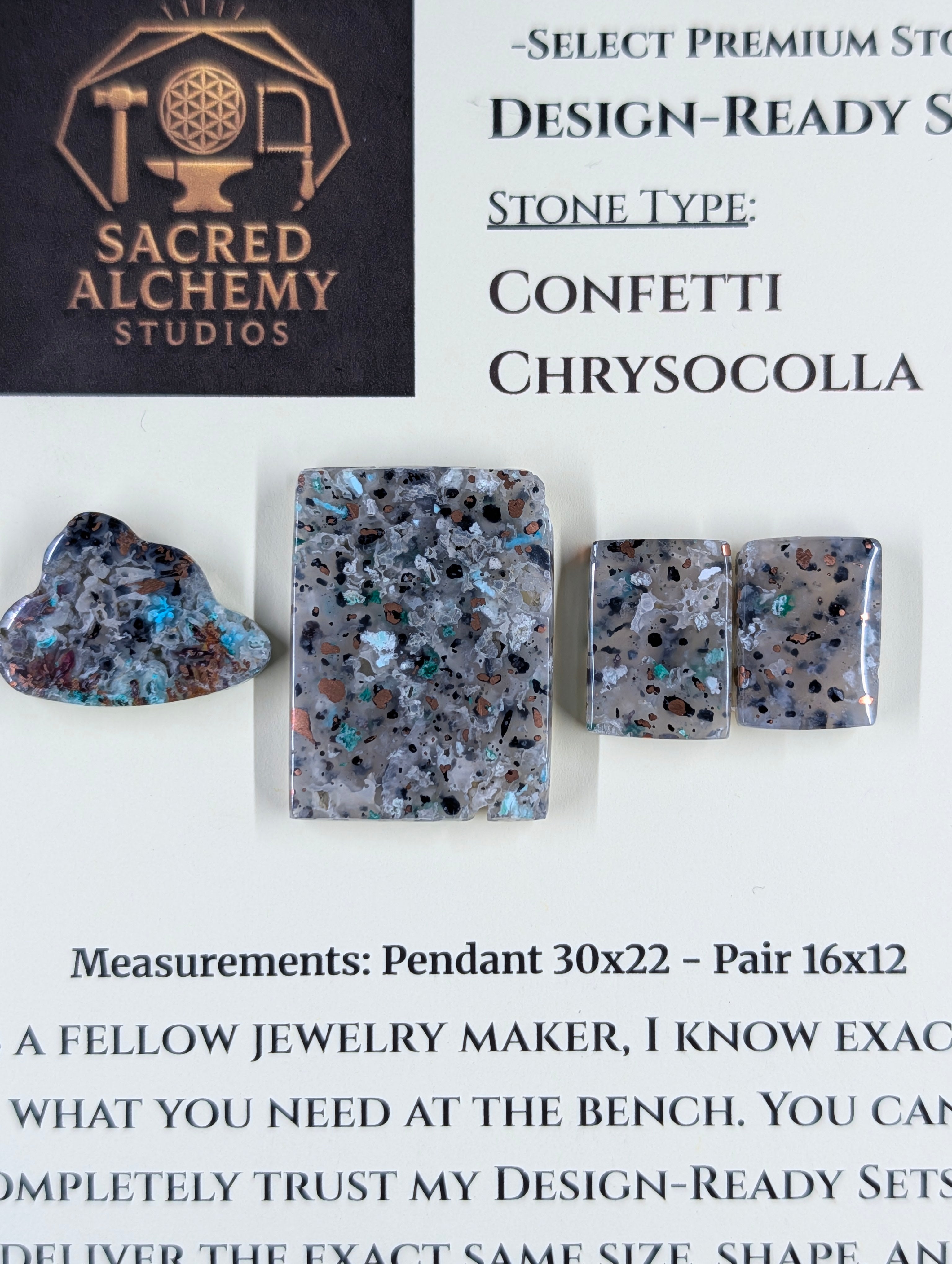 Rectangle Shape - Confetti Chrysocolla - Sacred Alchemy Select - Design-Ready Set by Sacred Alchemy Studios