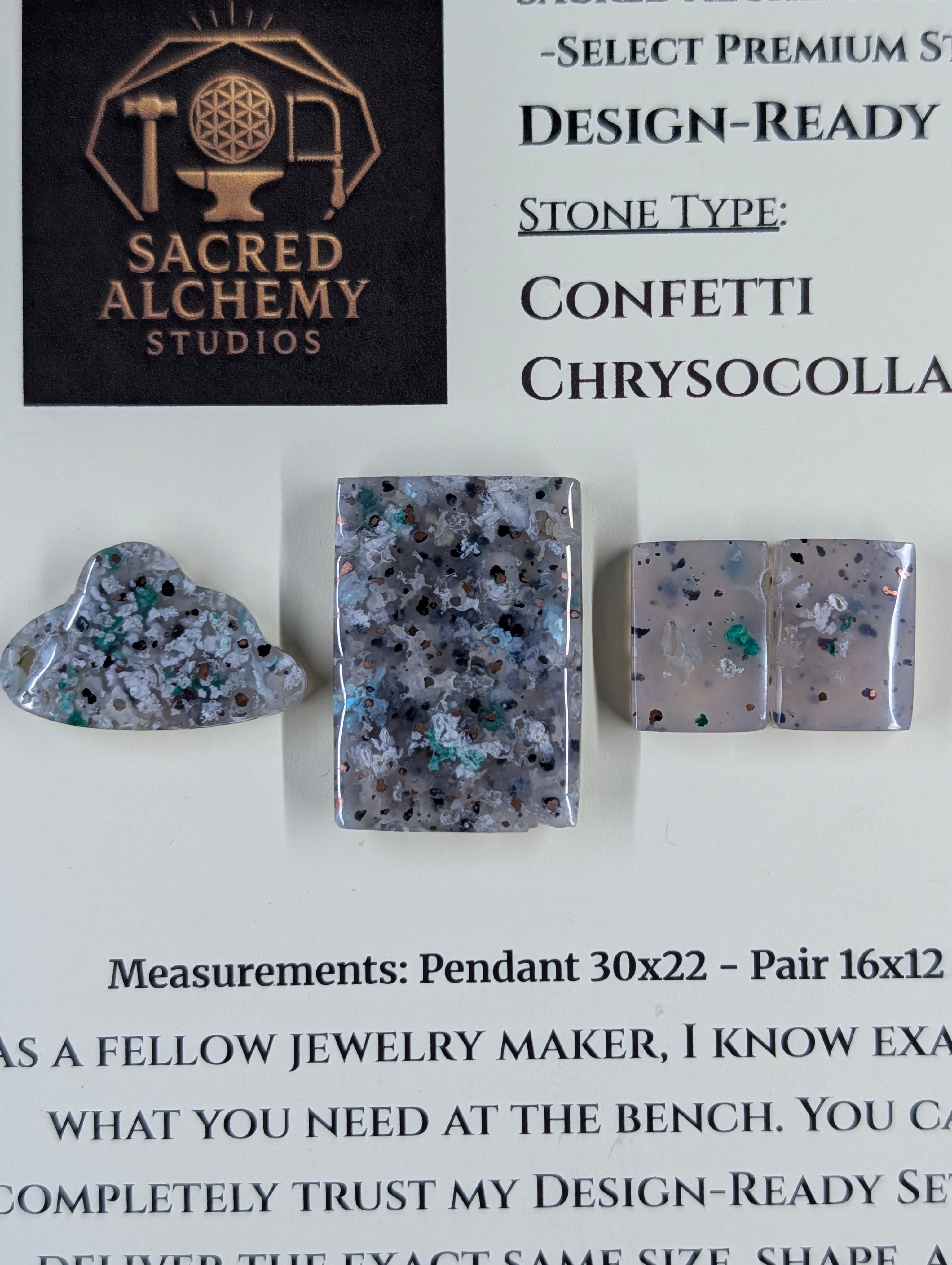 Rectangle Shape - Confetti Chrysocolla - Sacred Alchemy Select - Design-Ready Set by Sacred Alchemy Studios