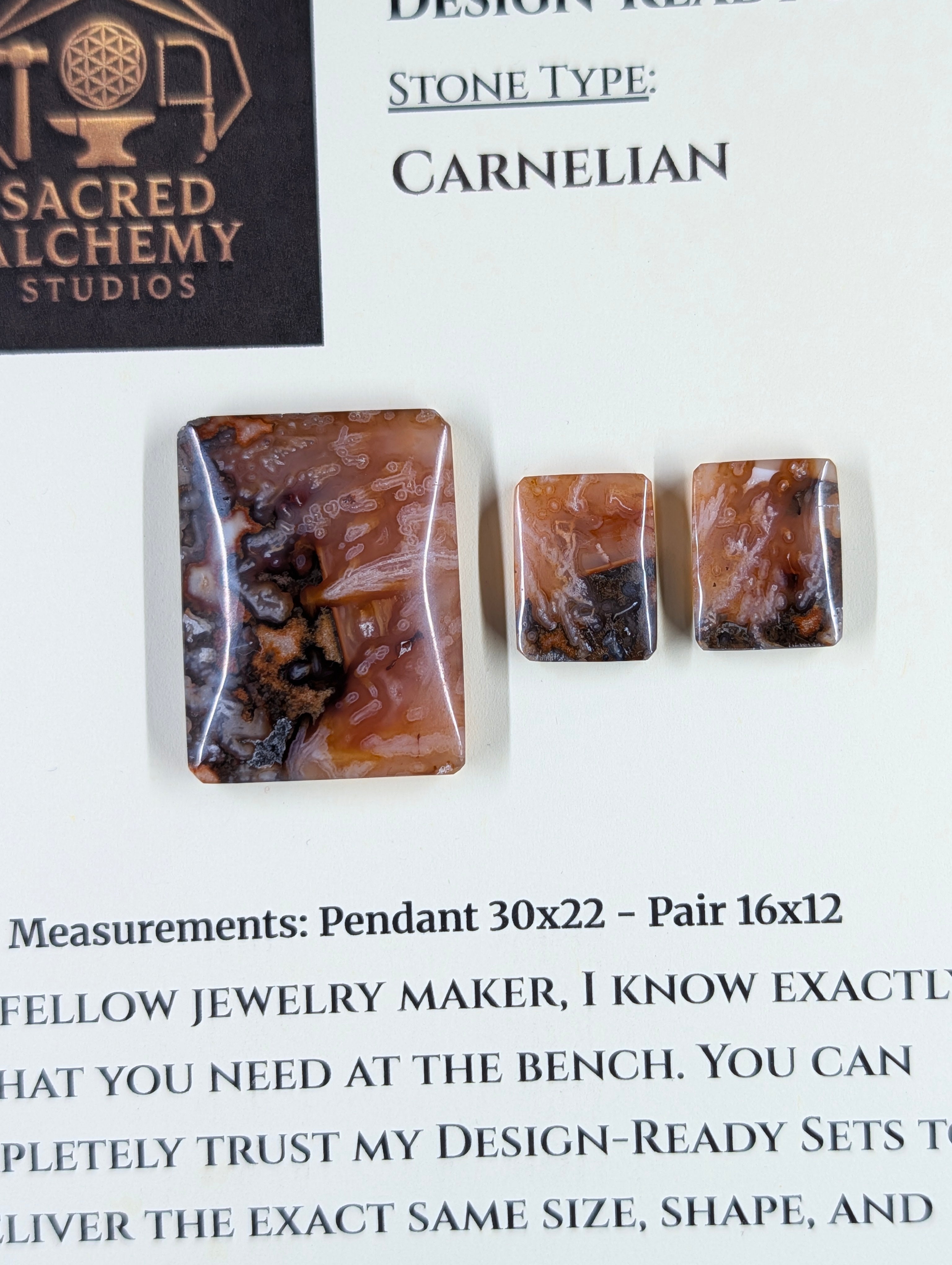 Rectangle Shape - Carnelian - Design-Ready Set by Sacred Alchemy Studios