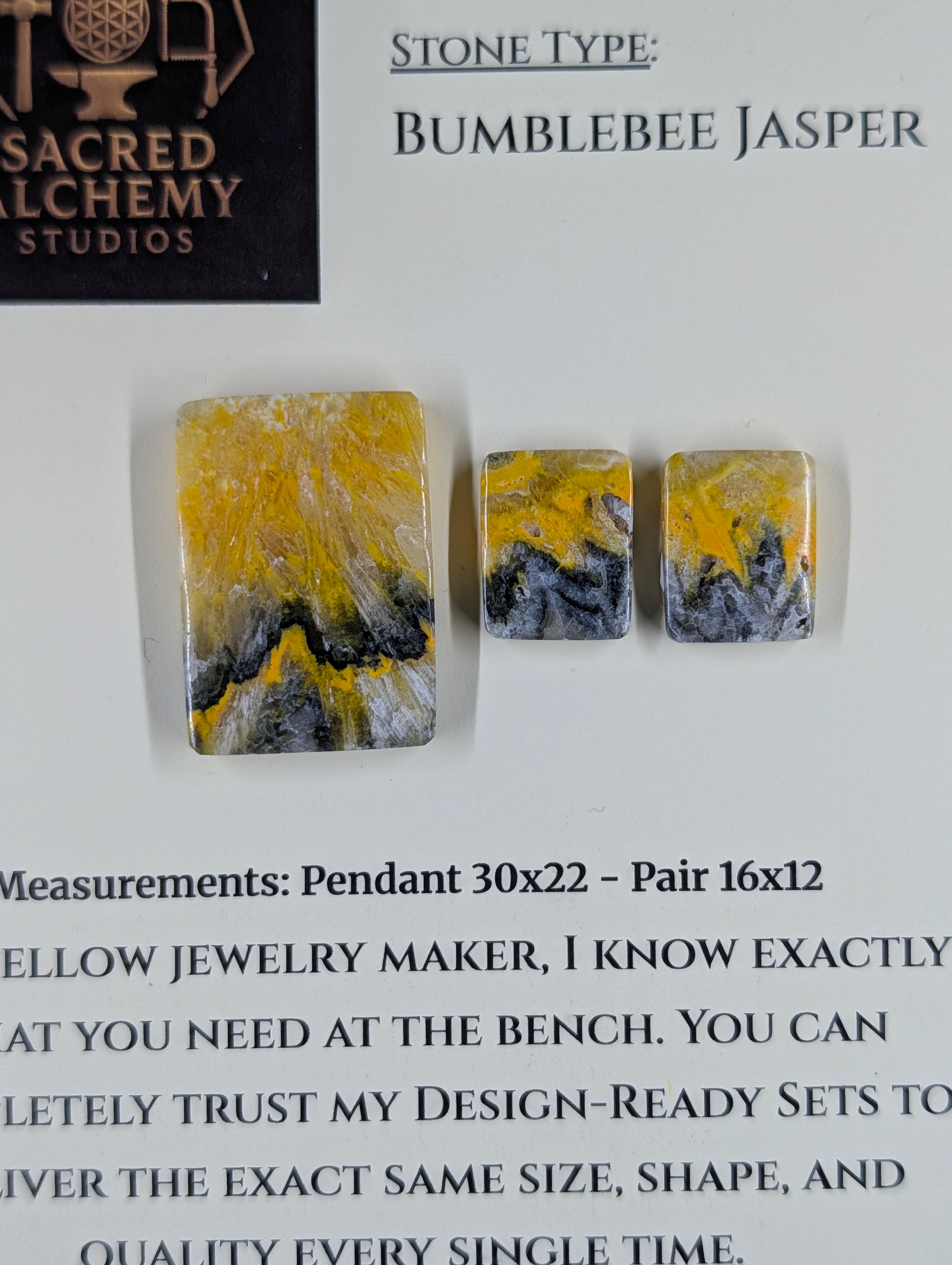 Rectangle Shape - Bumblebee Jasper - Design-Ready Set by Sacred Alchemy Studios