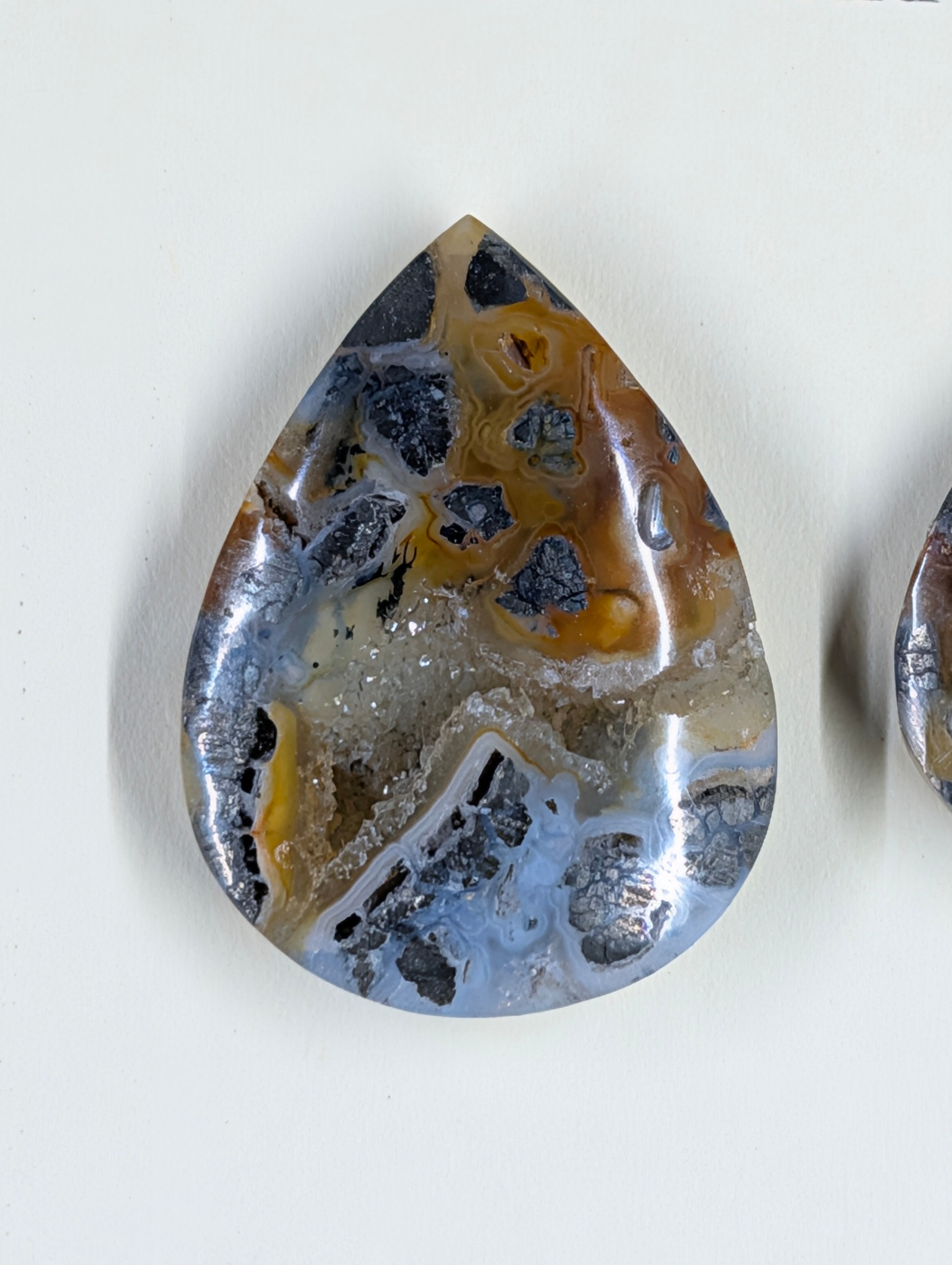 Tear Shape - Marcasite in Agate - Sacred Alchemy Select - Design-Ready Set by Sacred Alchemy Studios