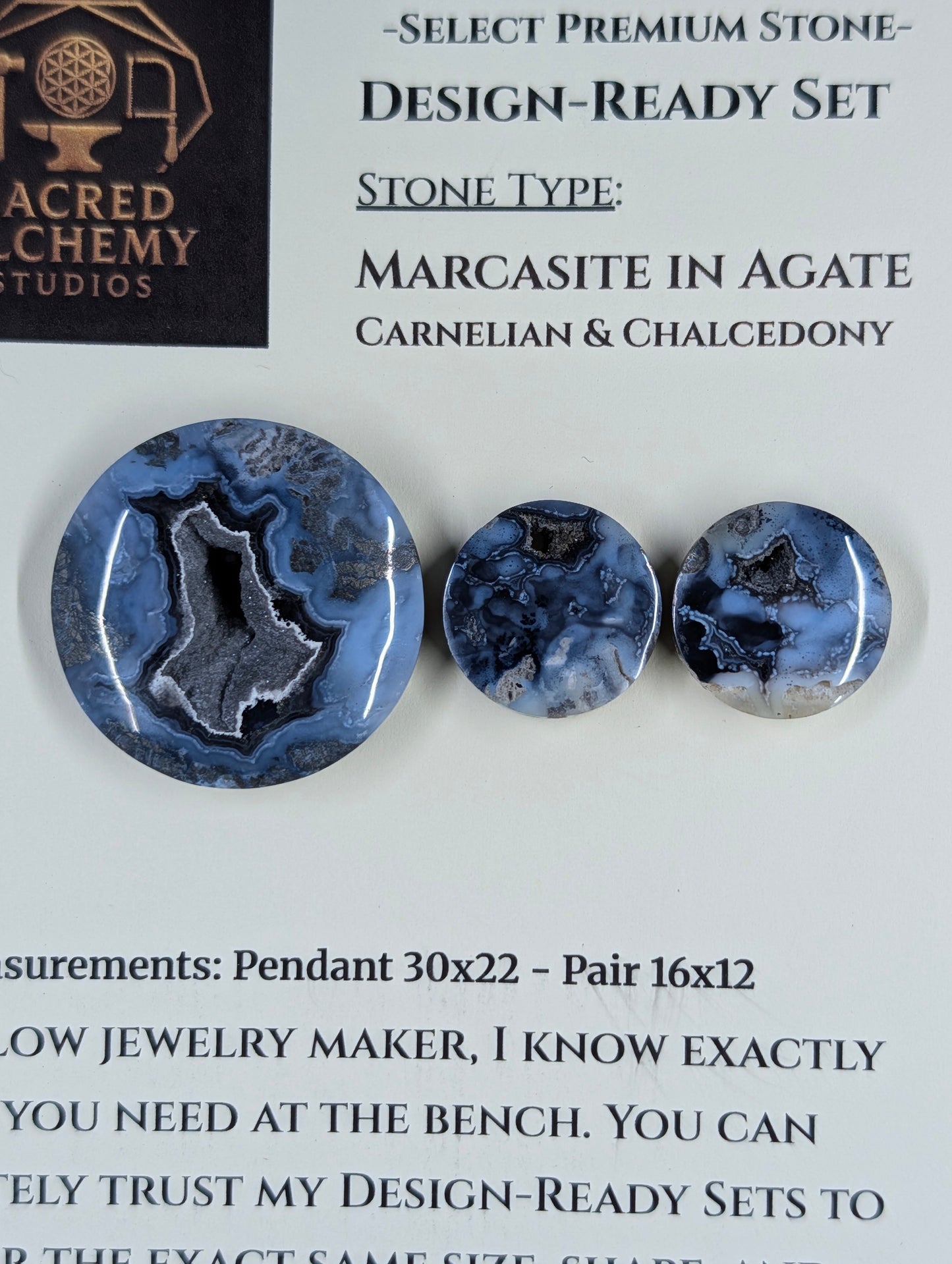 Circle Shape - Marcasite in Agate - Sacred Alchemy Select Premium Collection - Design-Ready Set by Sacred Alchemy Studios