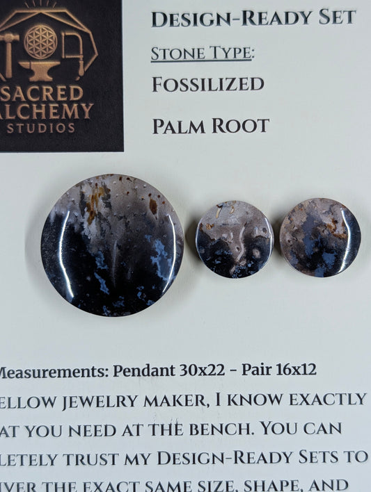 Circle Shape - Fossilized Palm Root - Design-Ready Set by Sacred Alchemy Studios