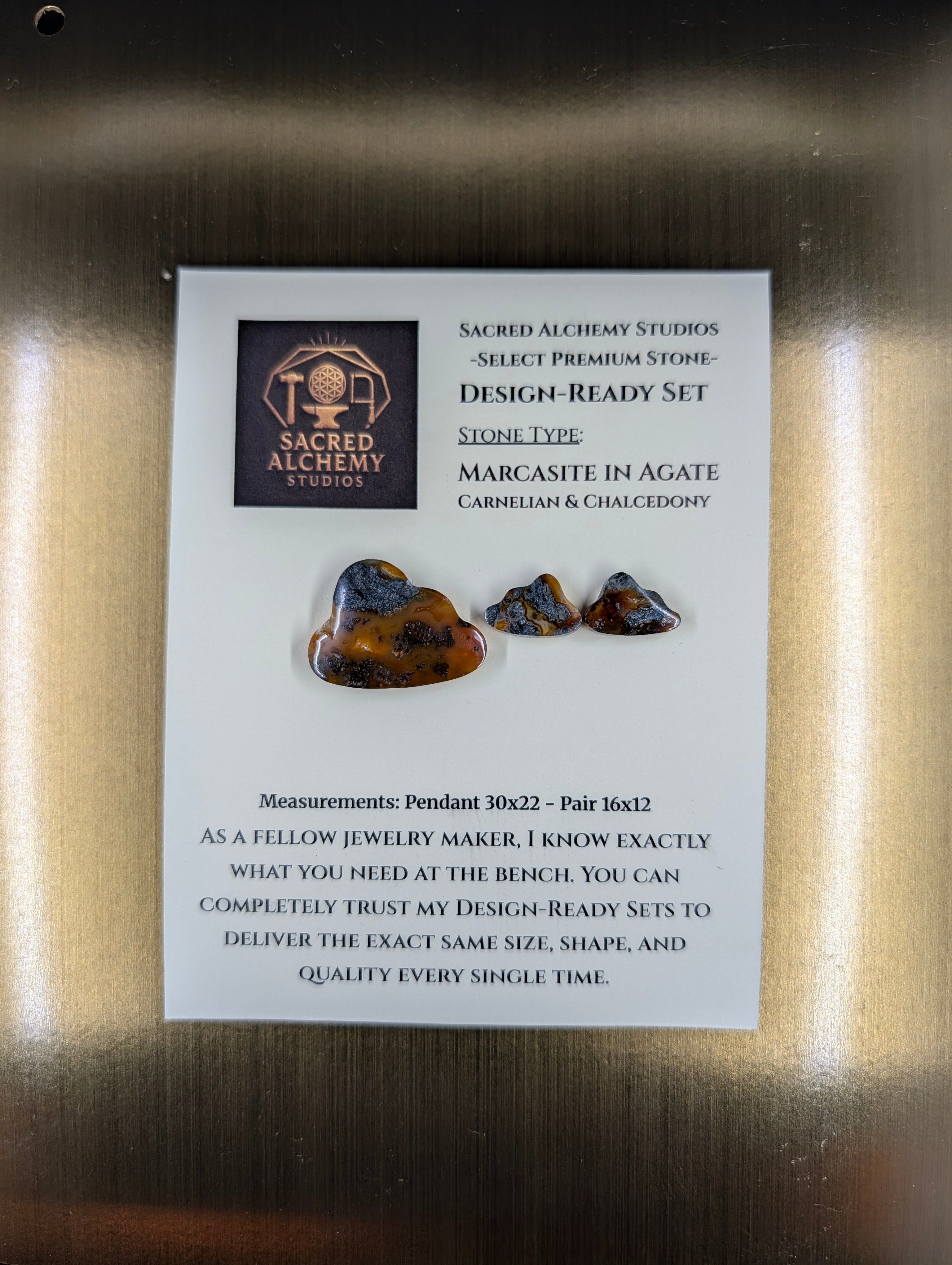 Cloud Shape - Marcasite in Agate - Sacred Alchemy Select Premium Collection - Design-Ready Set by Sacred Alchemy Studios