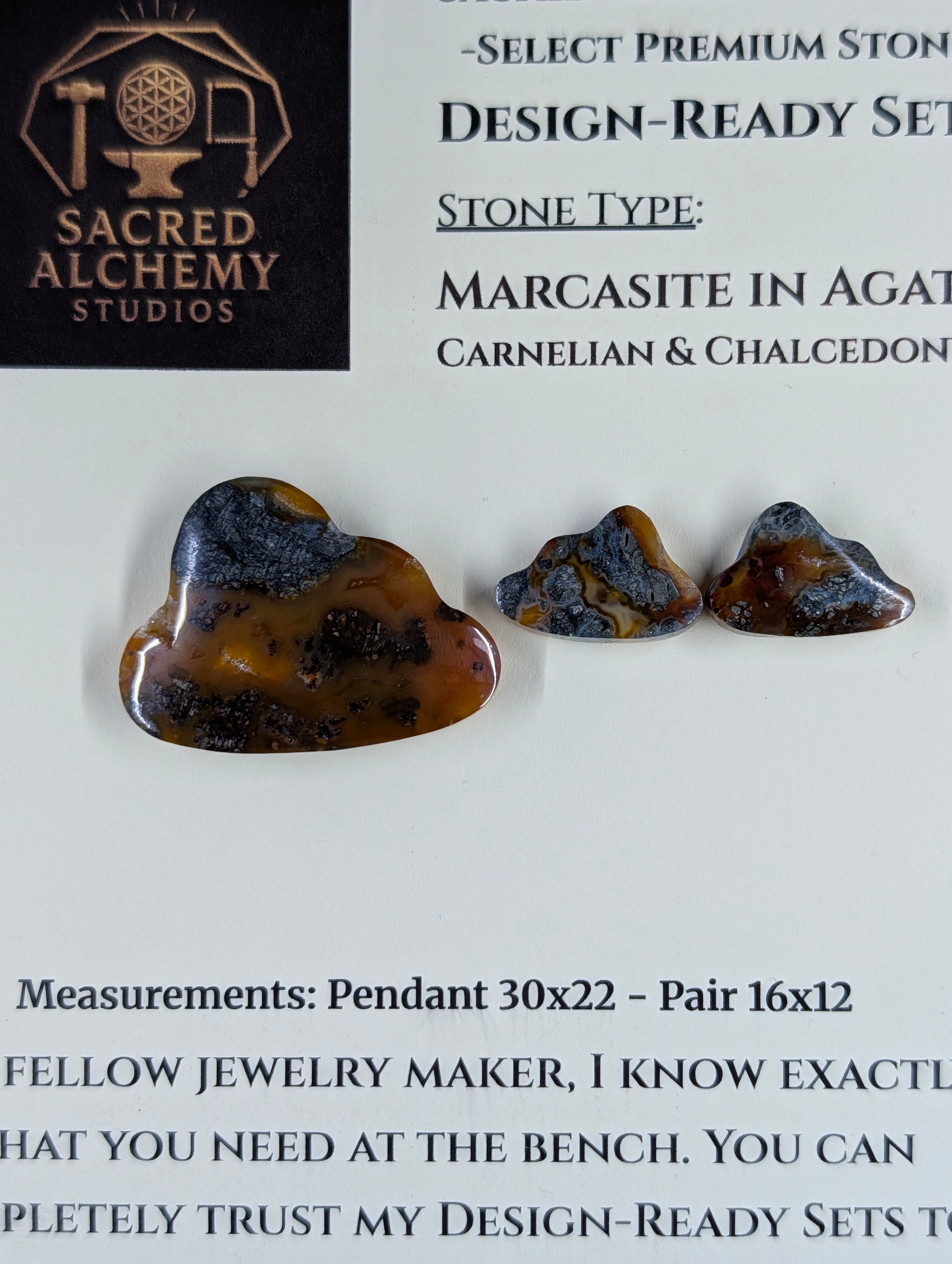 Cloud Shape - Marcasite in Agate - Sacred Alchemy Select Premium Collection - Design-Ready Set by Sacred Alchemy Studios