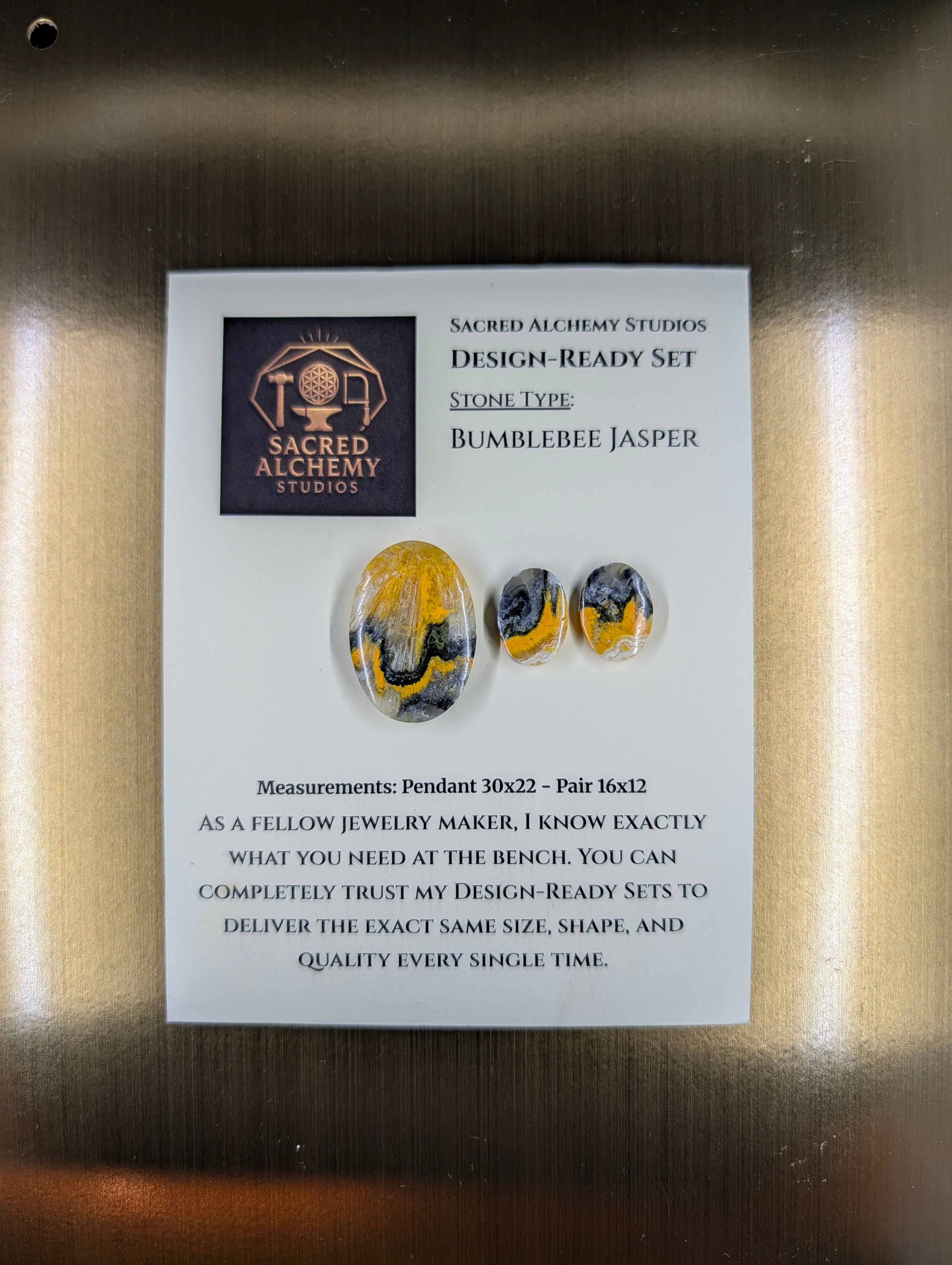 Oval Shape - Bumblebee Jasper - Design-Ready Set by Sacred Alchemy Studios