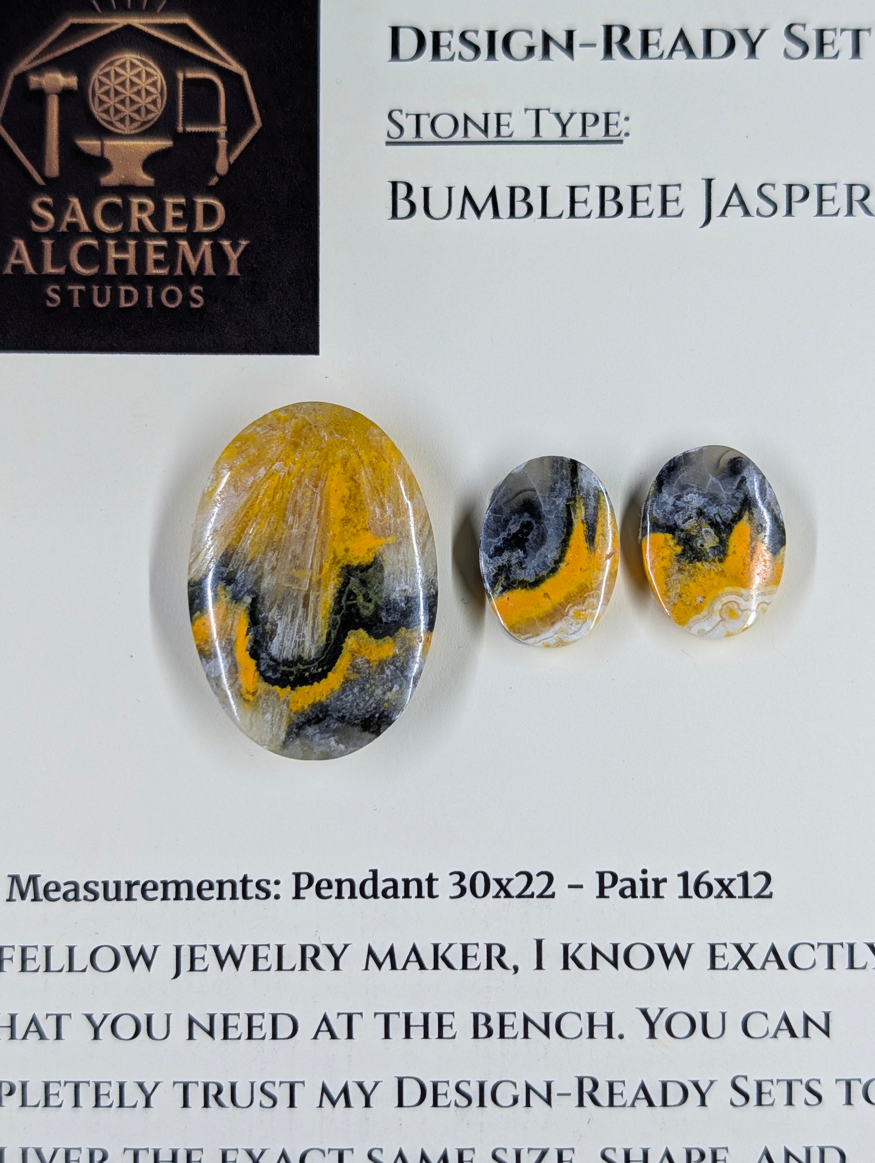 Oval Shape - Bumblebee Jasper - Design-Ready Set by Sacred Alchemy Studios