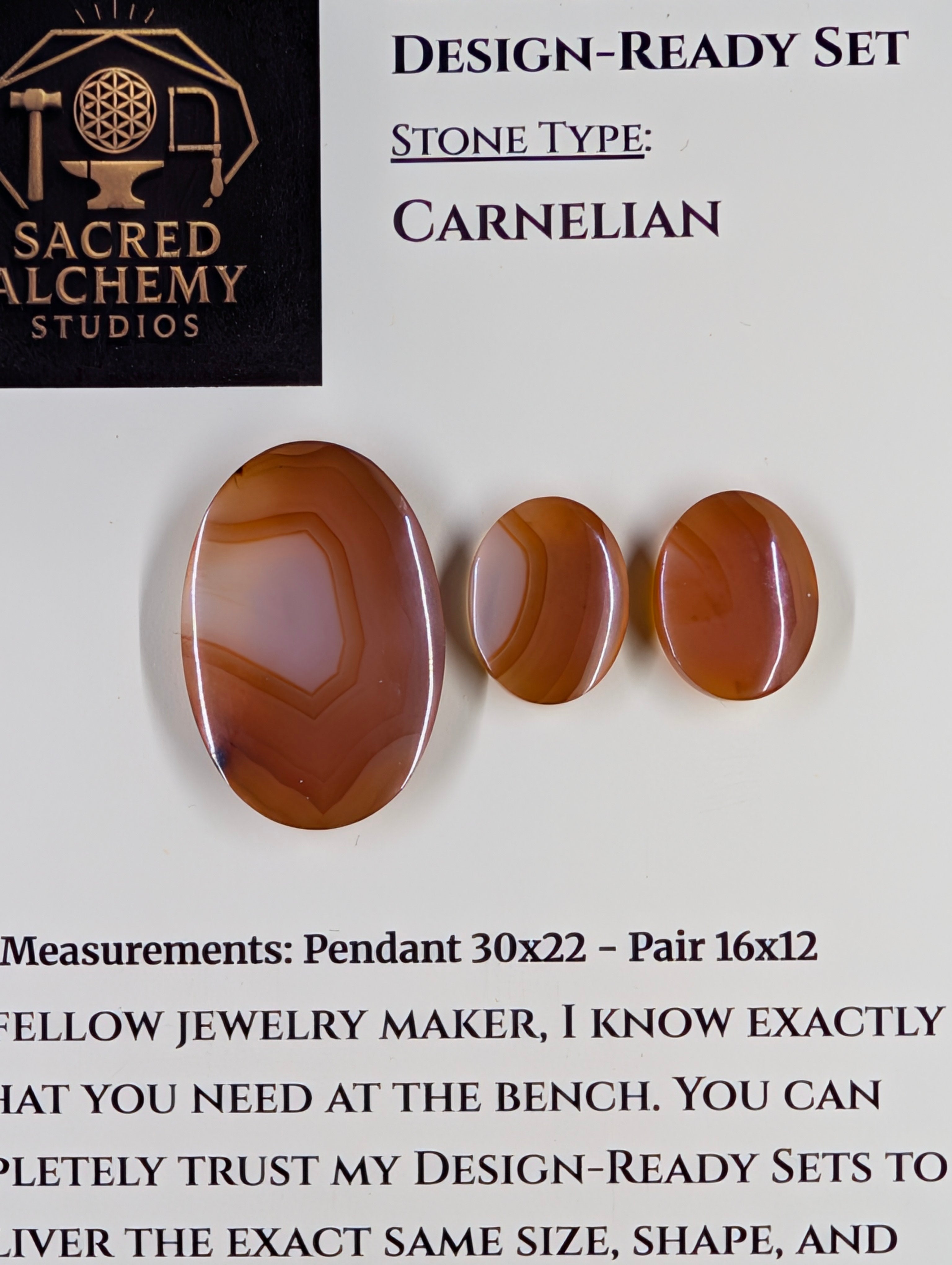 Oval Shape - Carnelian - Design-Ready Set by Sacred Alchemy Studios