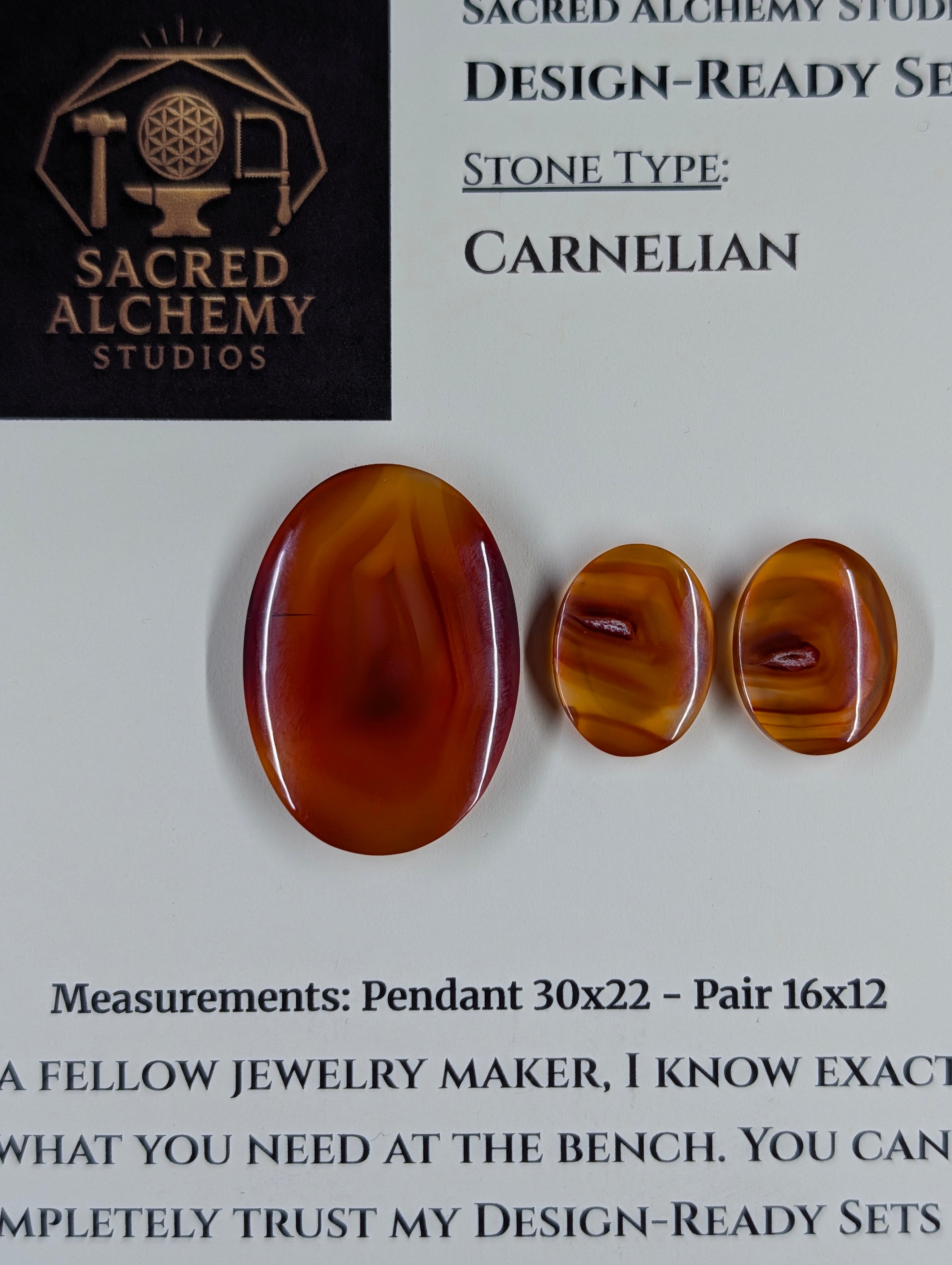 Oval Shape - Carnelian - Design-Ready Set by Sacred Alchemy Studios
