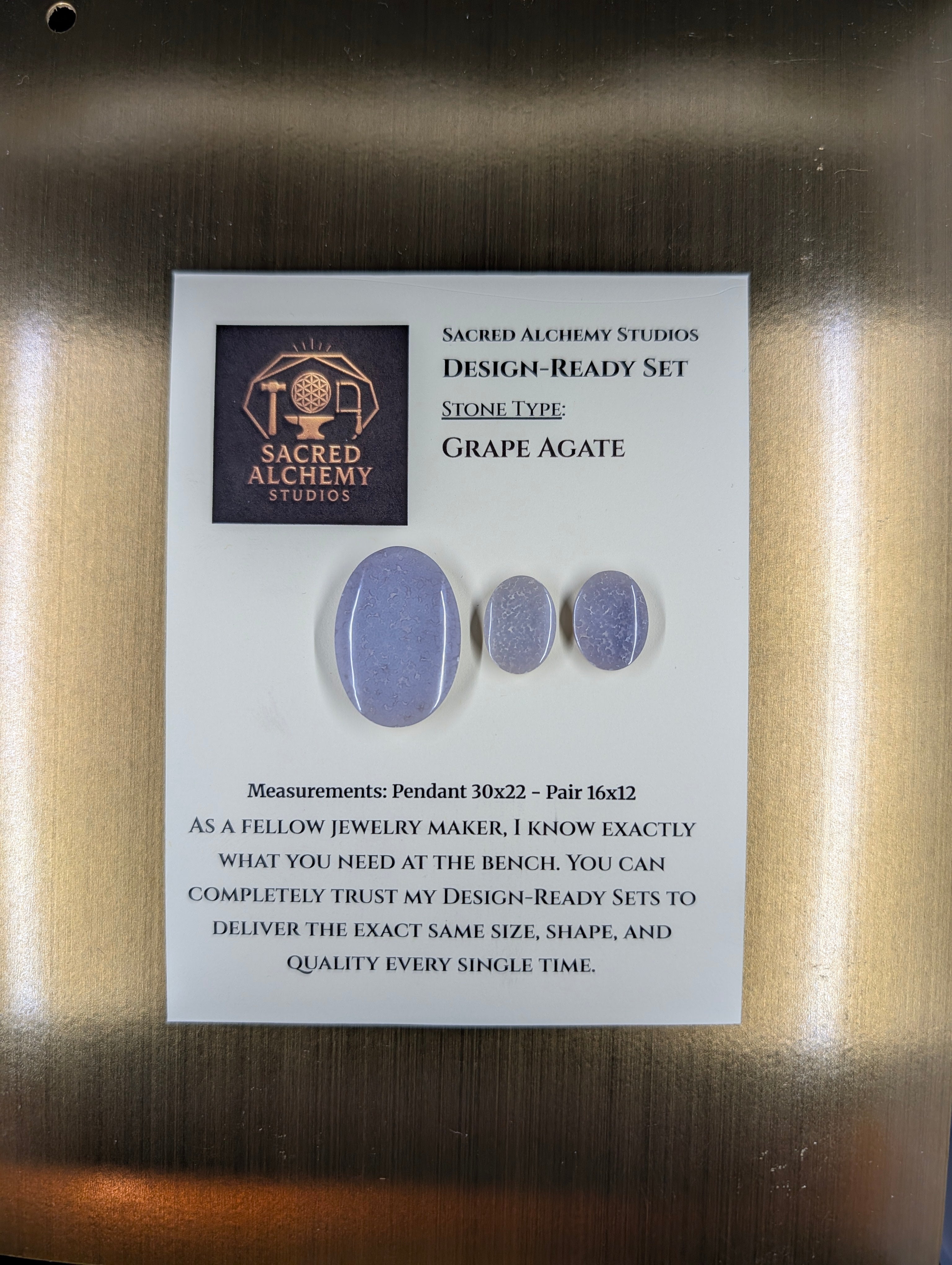 Oval Shape - Grape Agate - Design-Ready Set by Sacred Alchemy Studios