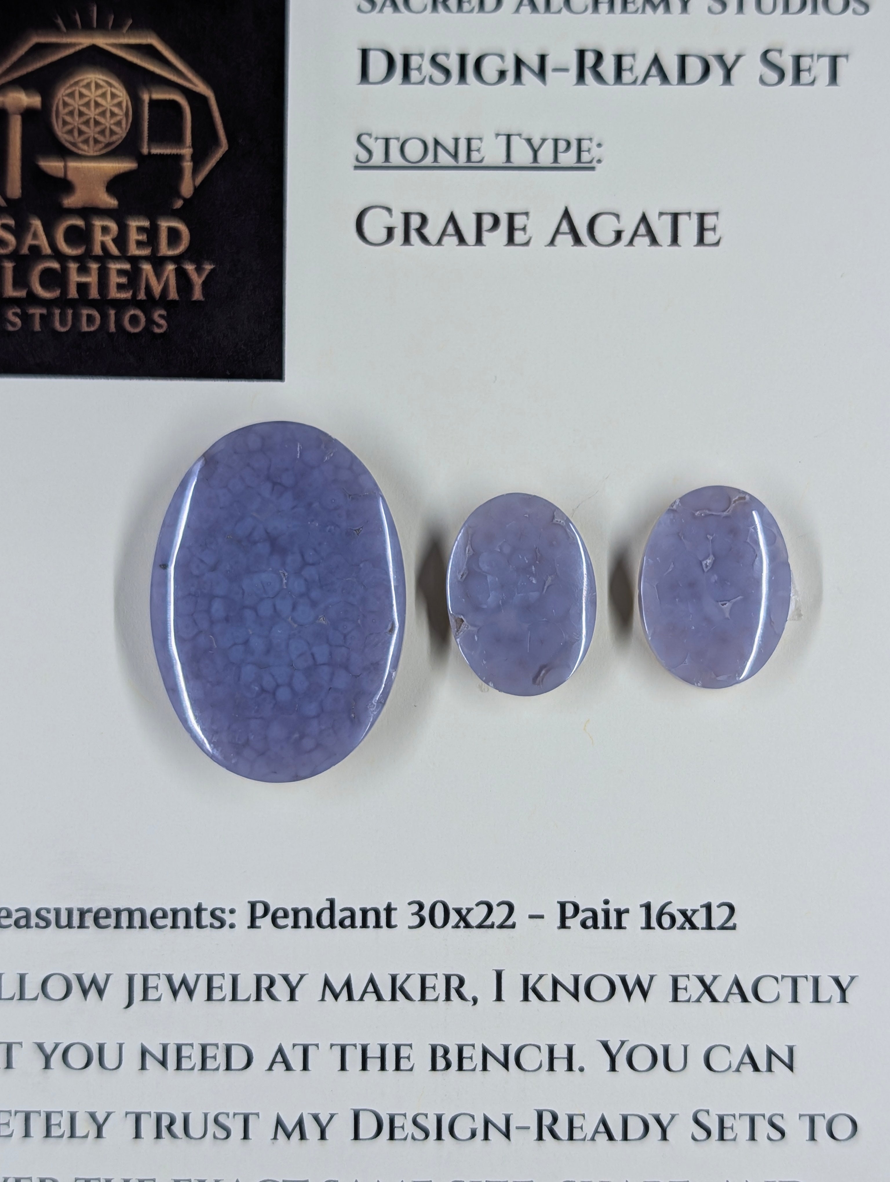 Oval Shape - Grape Agate - Design-Ready Set by Sacred Alchemy Studios