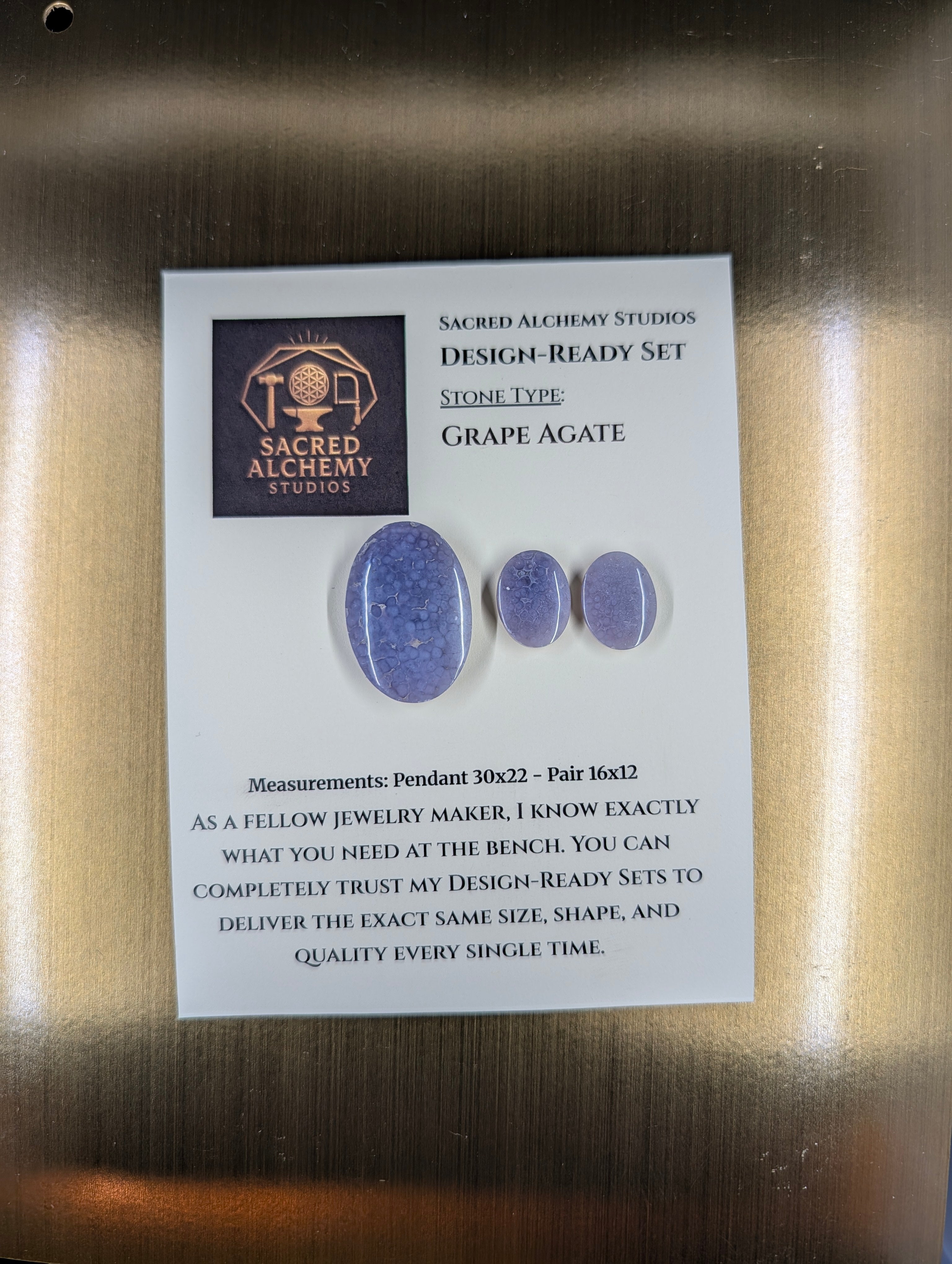 Oval Shape - Grape Agate - Design-Ready Set by Sacred Alchemy Studios