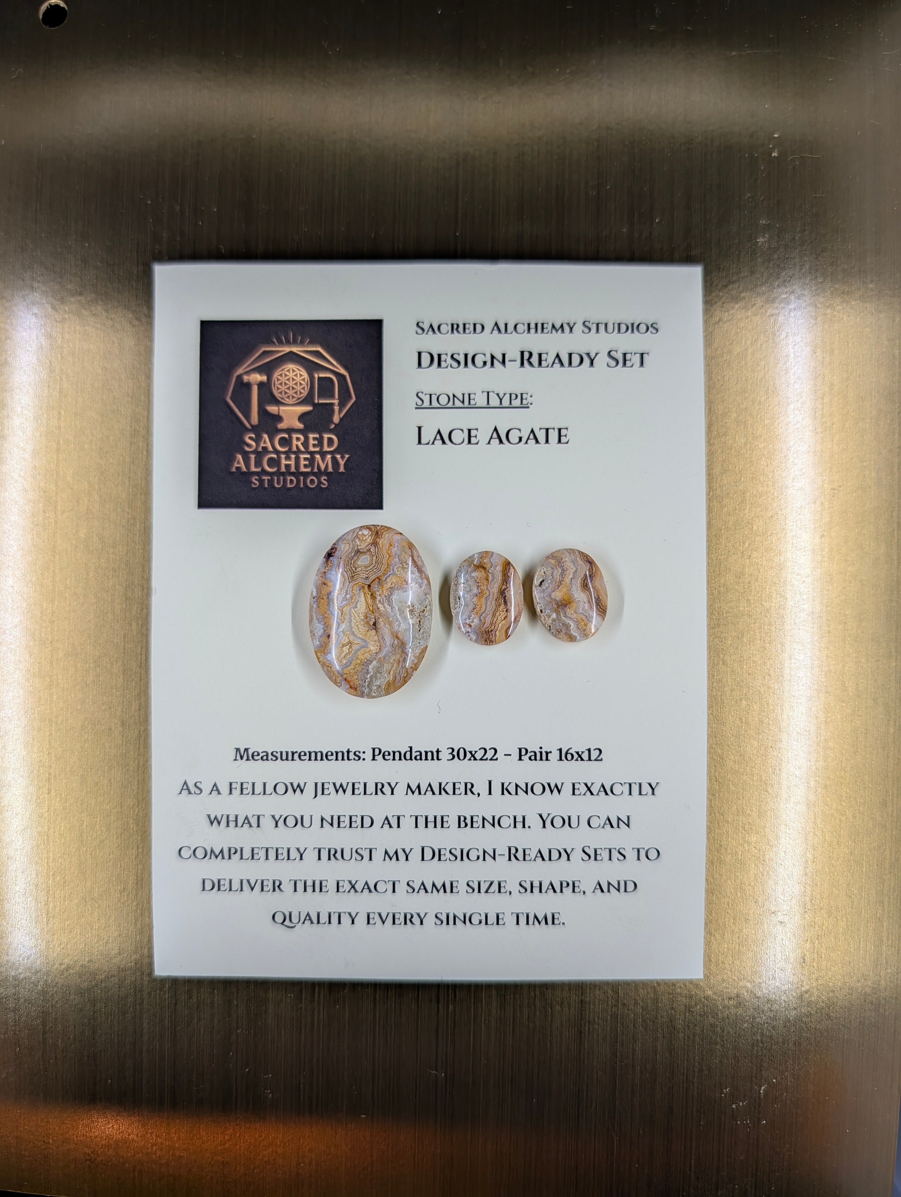 Oval Shape - Lace Agate - Design-Ready Set by Sacred Alchemy Studios