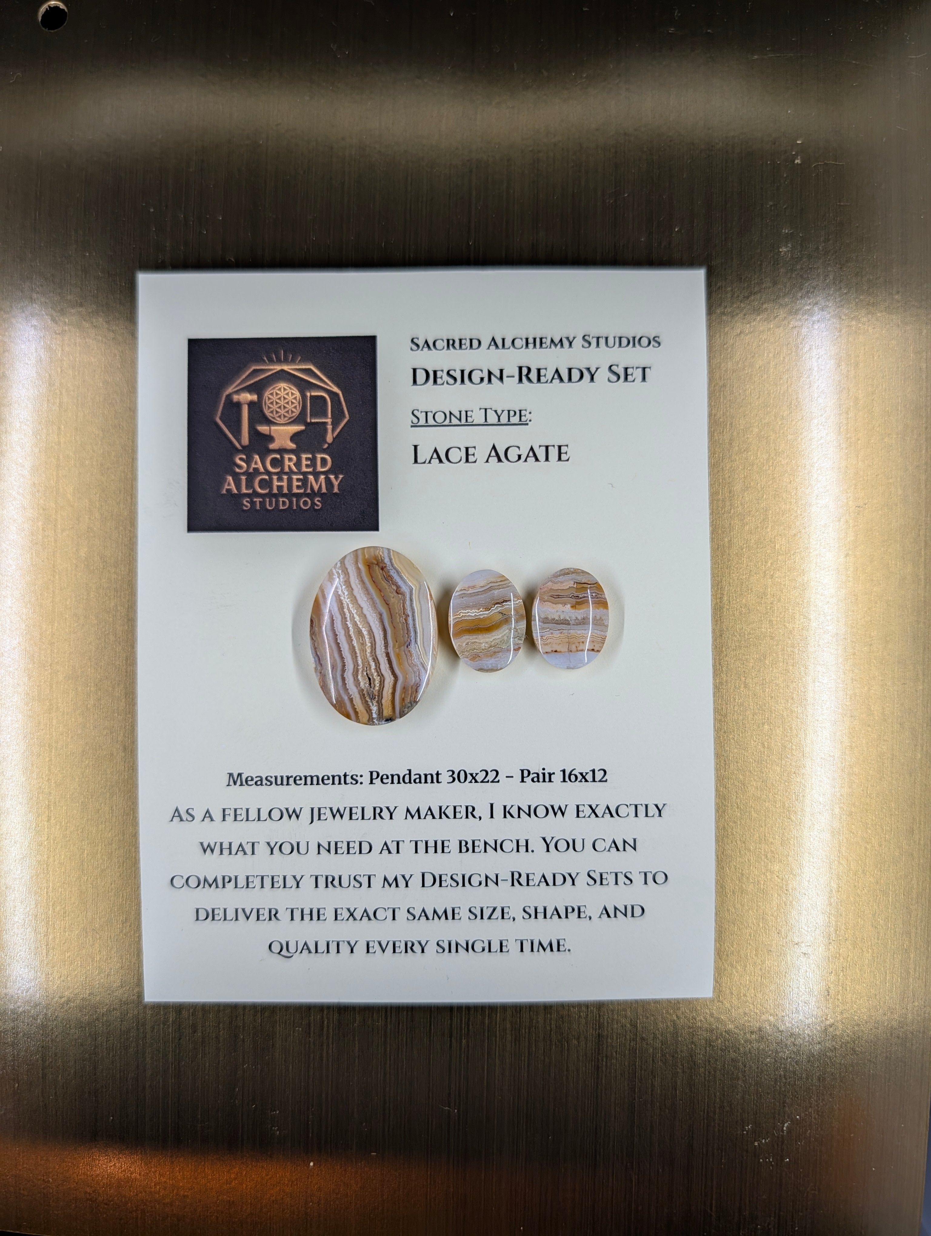 Oval Shape - Lace Agate - Design-Ready Set by Sacred Alchemy Studios