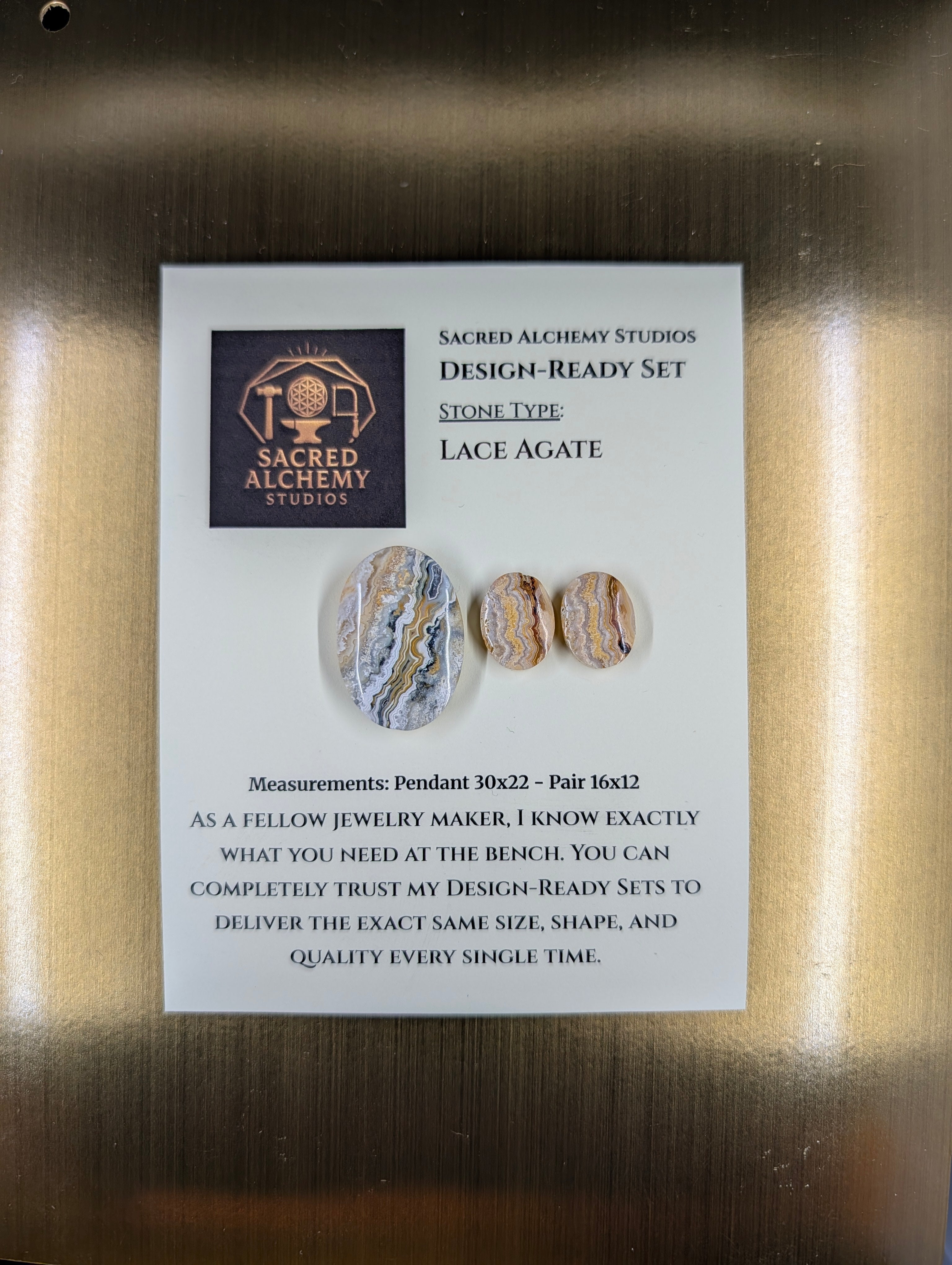 Oval Shape - Lace Agate - Design-Ready Set by Sacred Alchemy Studios