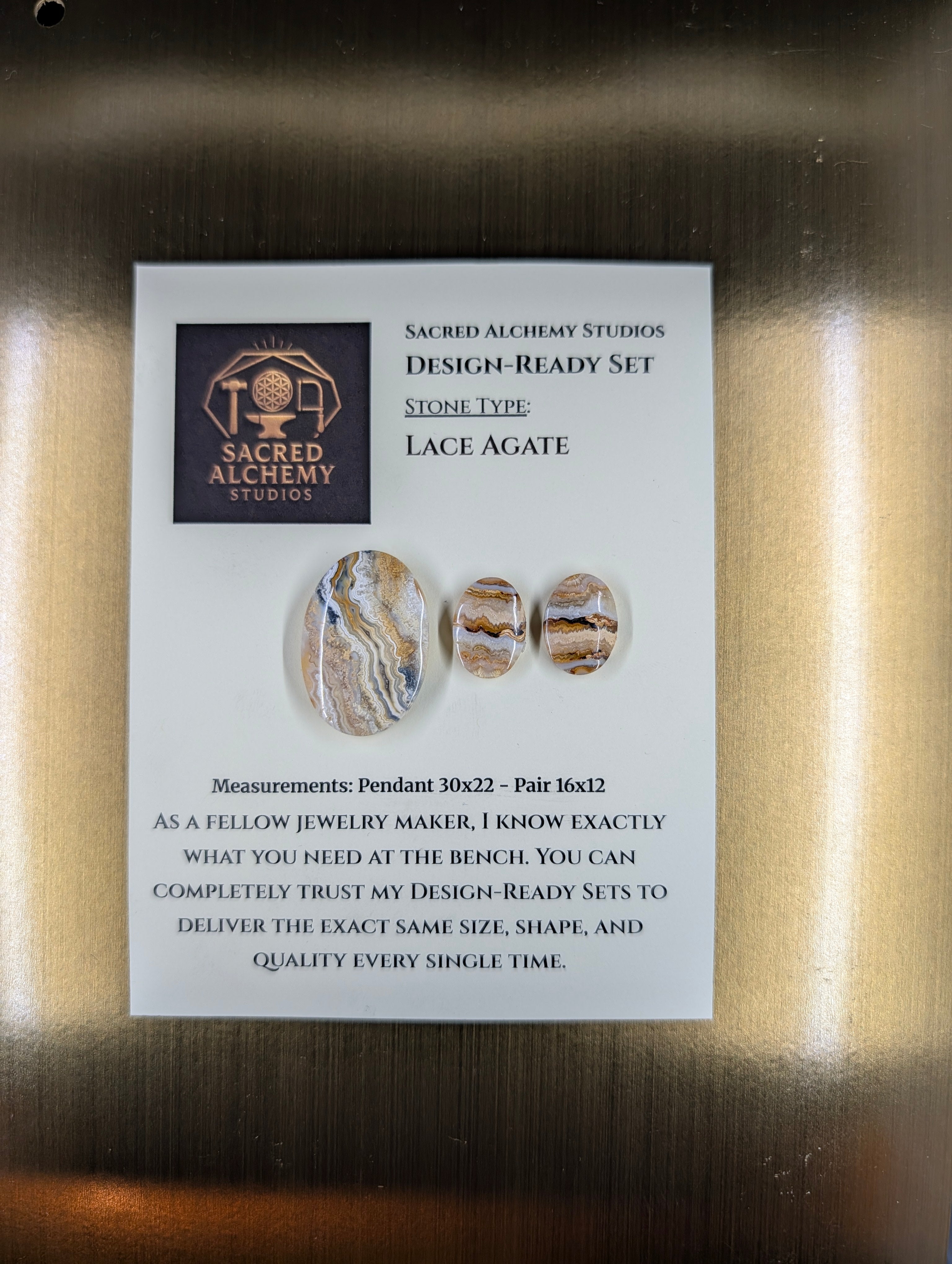 Oval Shape - Lace Agate - Design-Ready Set by Sacred Alchemy Studios