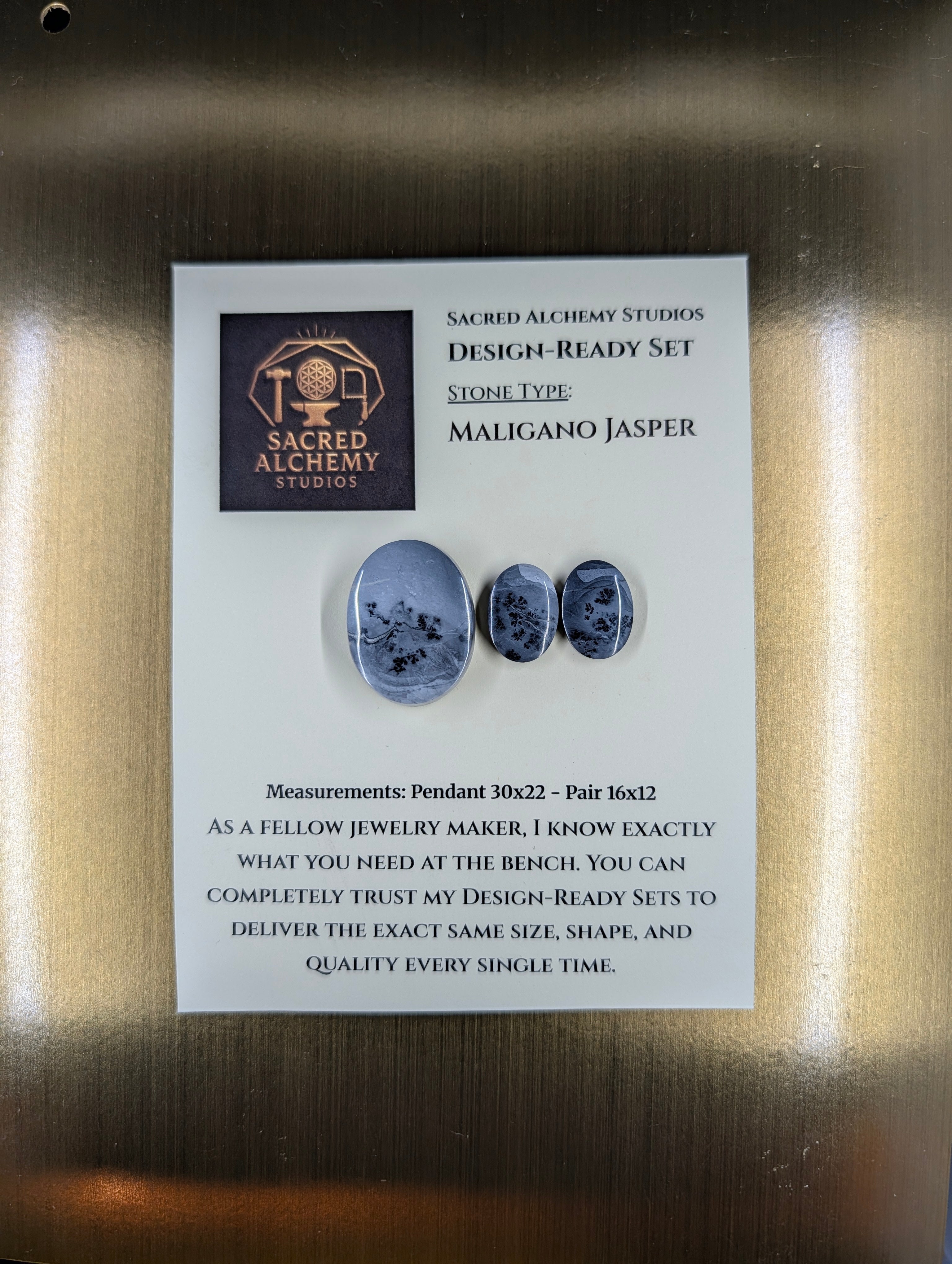 Oval Shape - Maligano Jasper - Design-Ready Set by Sacred Alchemy Studios