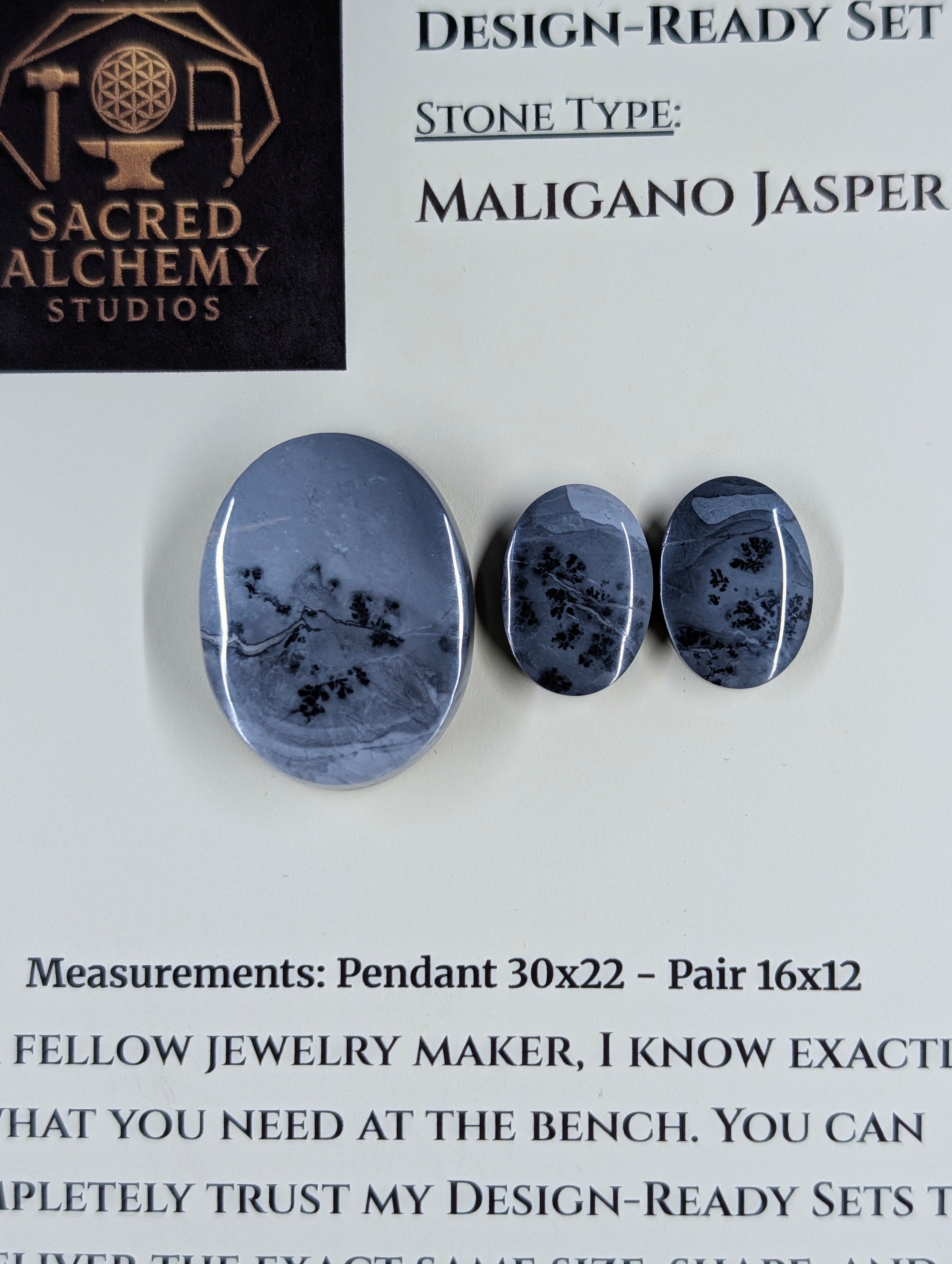 Oval Shape - Maligano Jasper - Design-Ready Set by Sacred Alchemy Studios