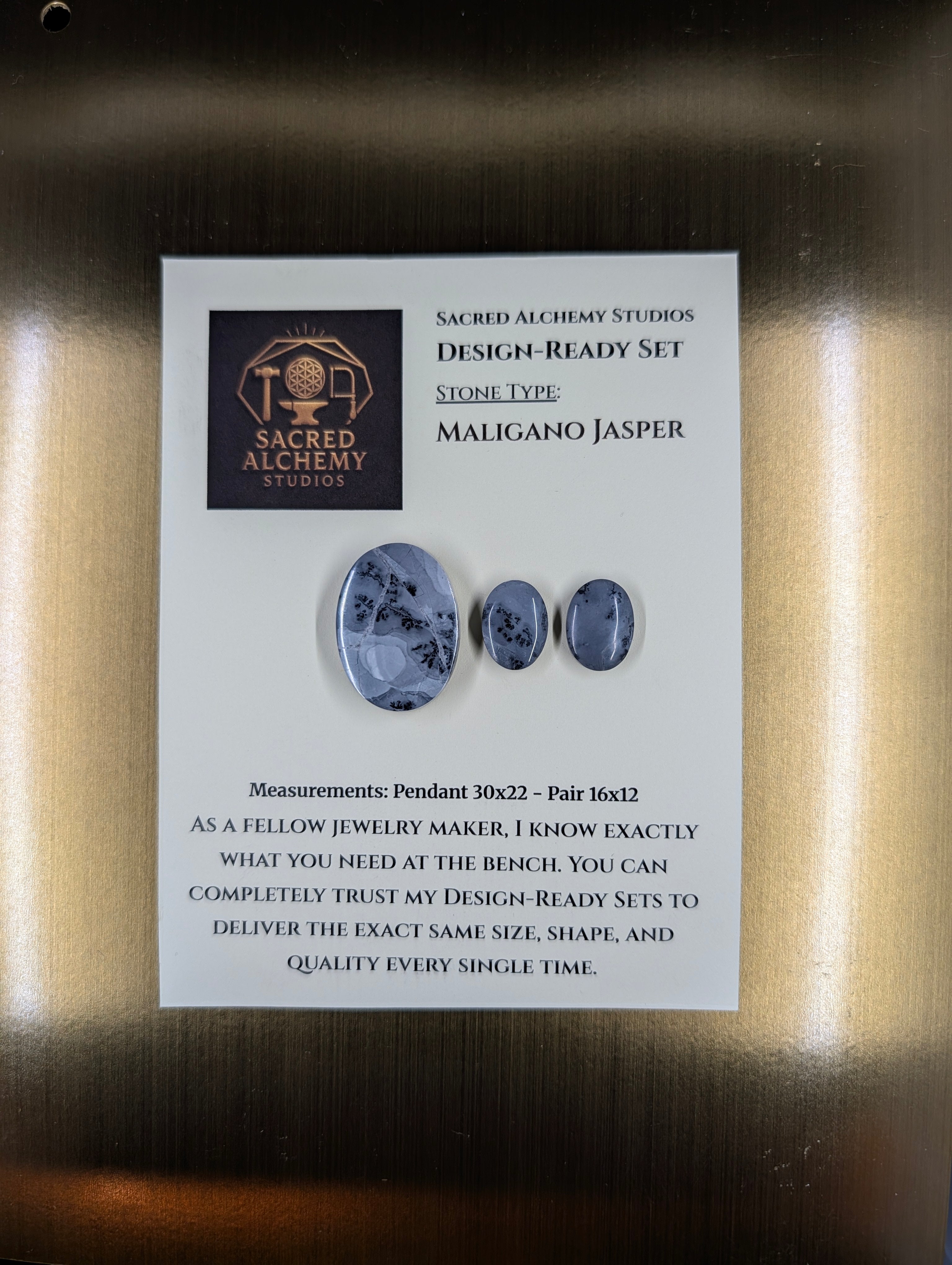 Oval Shape - Maligano Jasper - Design-Ready Set by Sacred Alchemy Studios