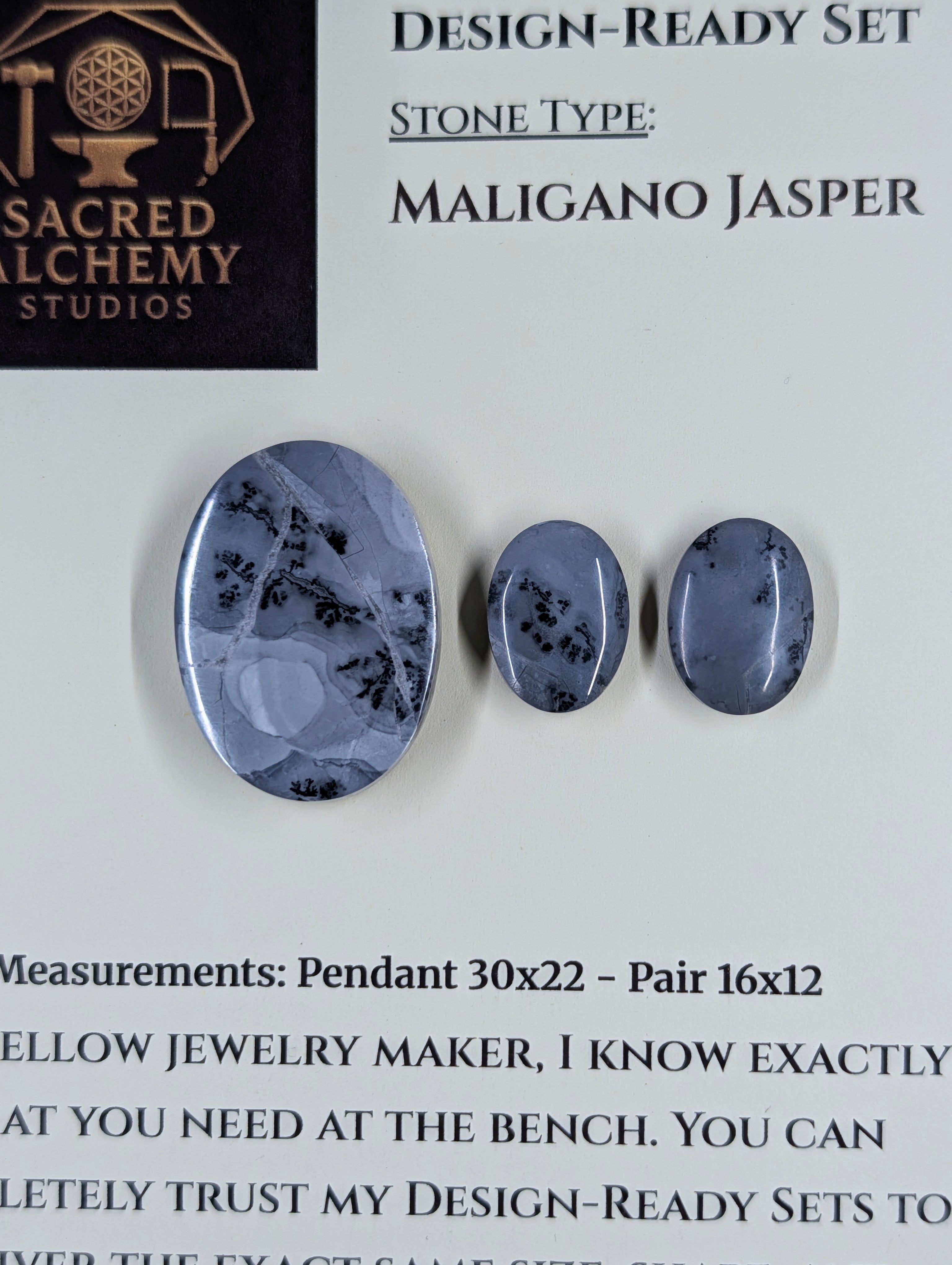 Oval Shape - Maligano Jasper - Design-Ready Set by Sacred Alchemy Studios