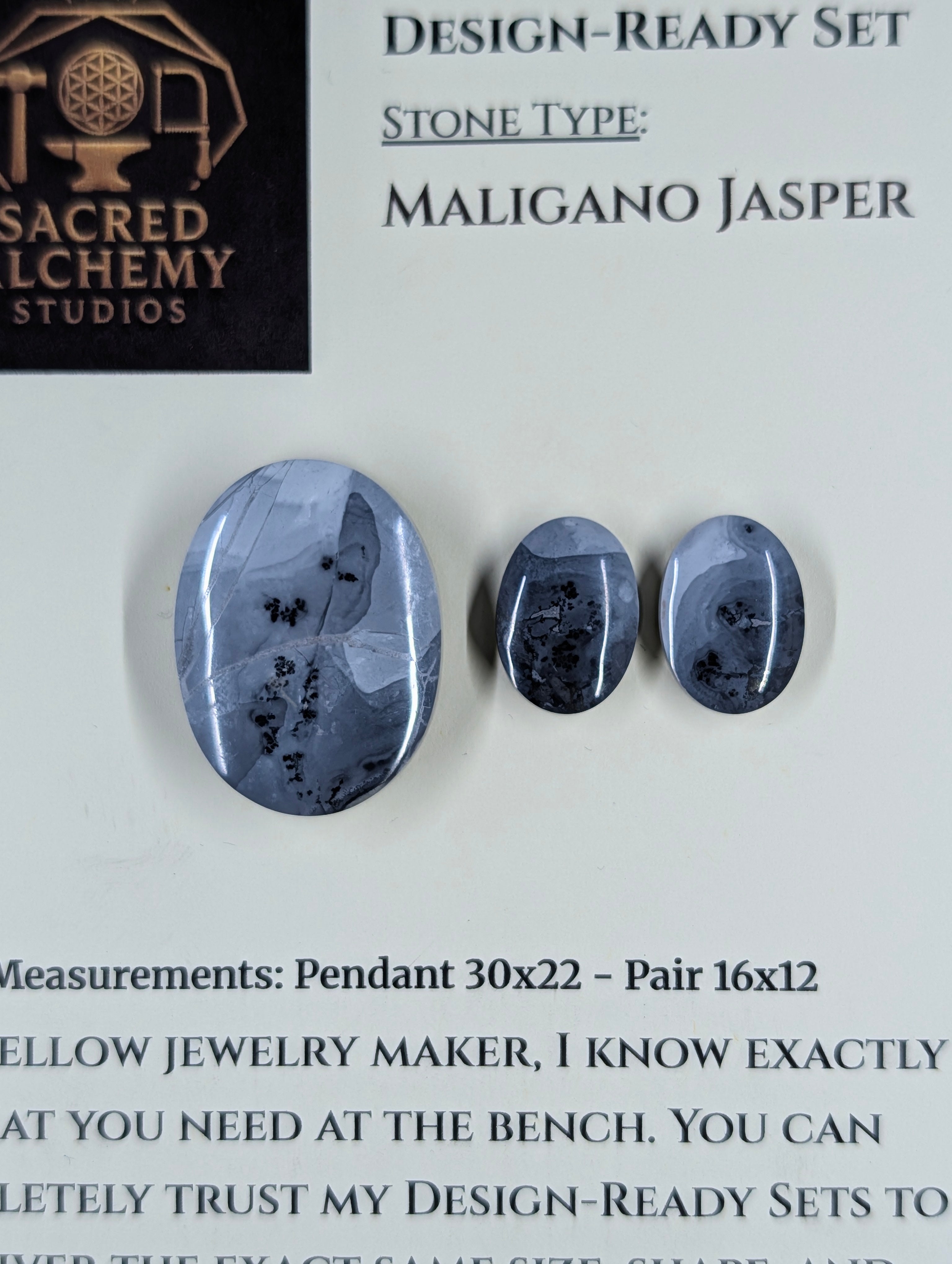 Oval Shape - Maligano Jasper - Design-Ready Set by Sacred Alchemy Studios
