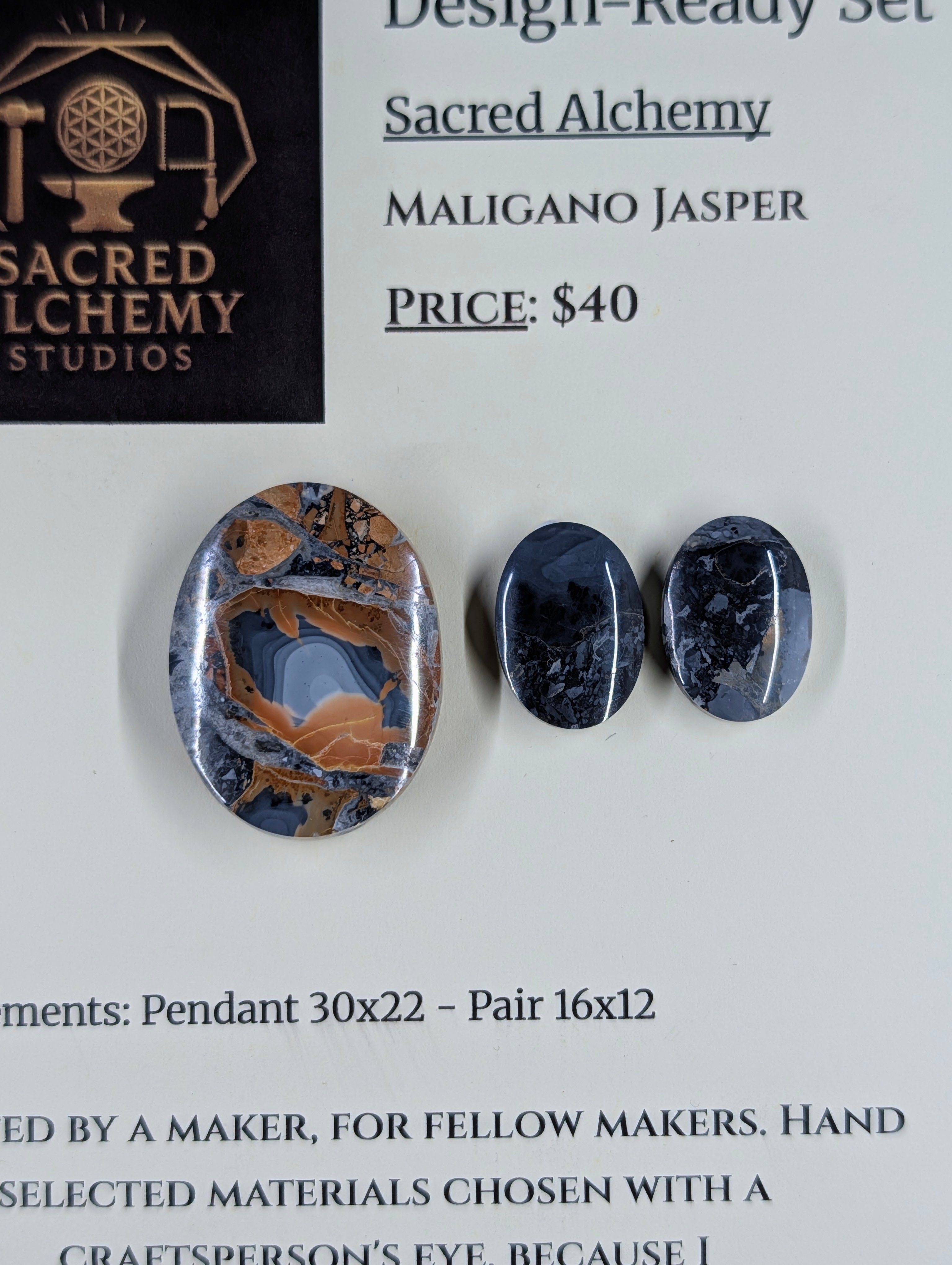 Oval Shape - Maligano Jasper - Design-Ready Set by Sacred Alchemy Studios