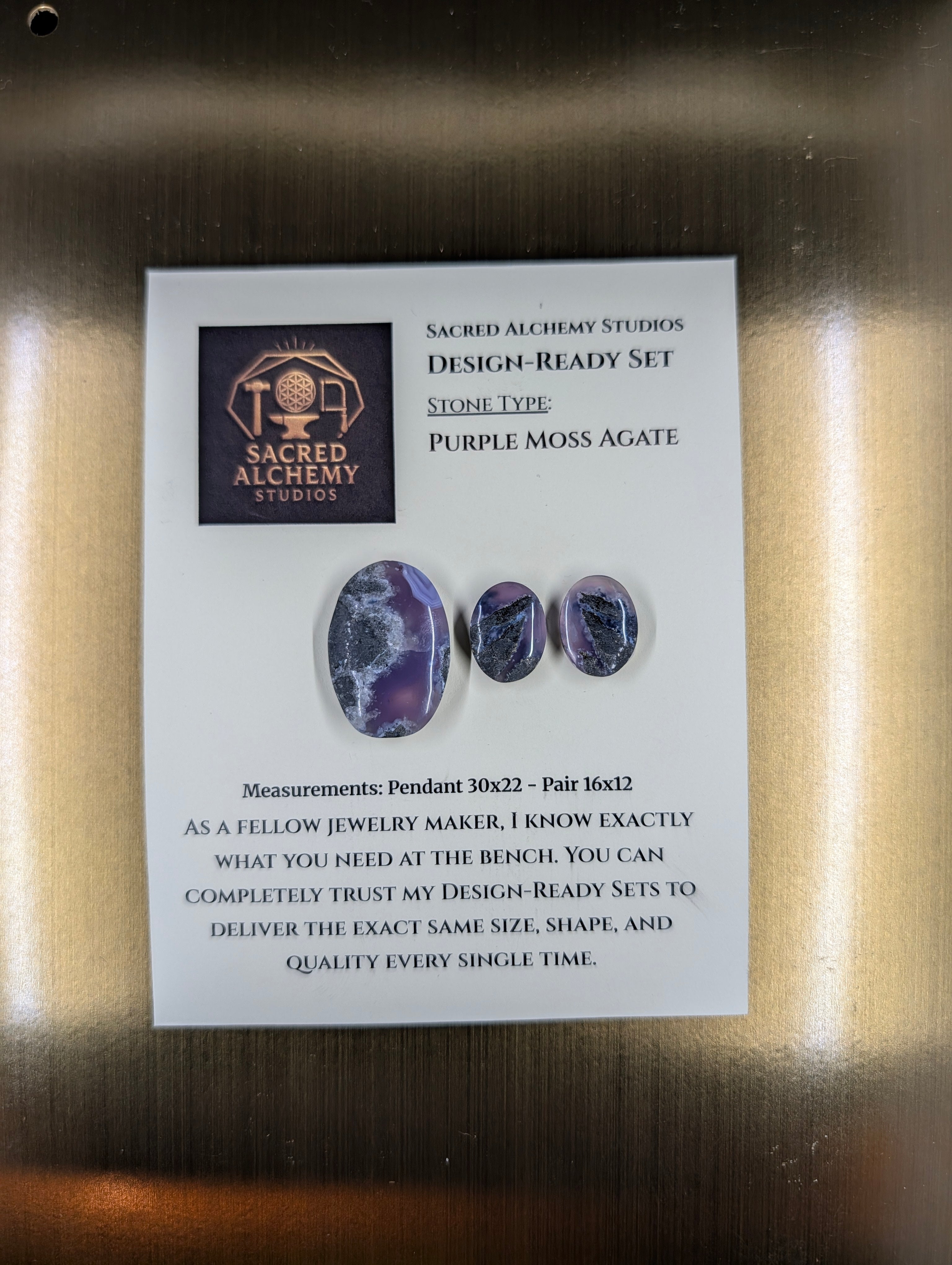 Oval Shape - Purple Moss Agate - Design-Ready Set by Sacred Alchemy Studios