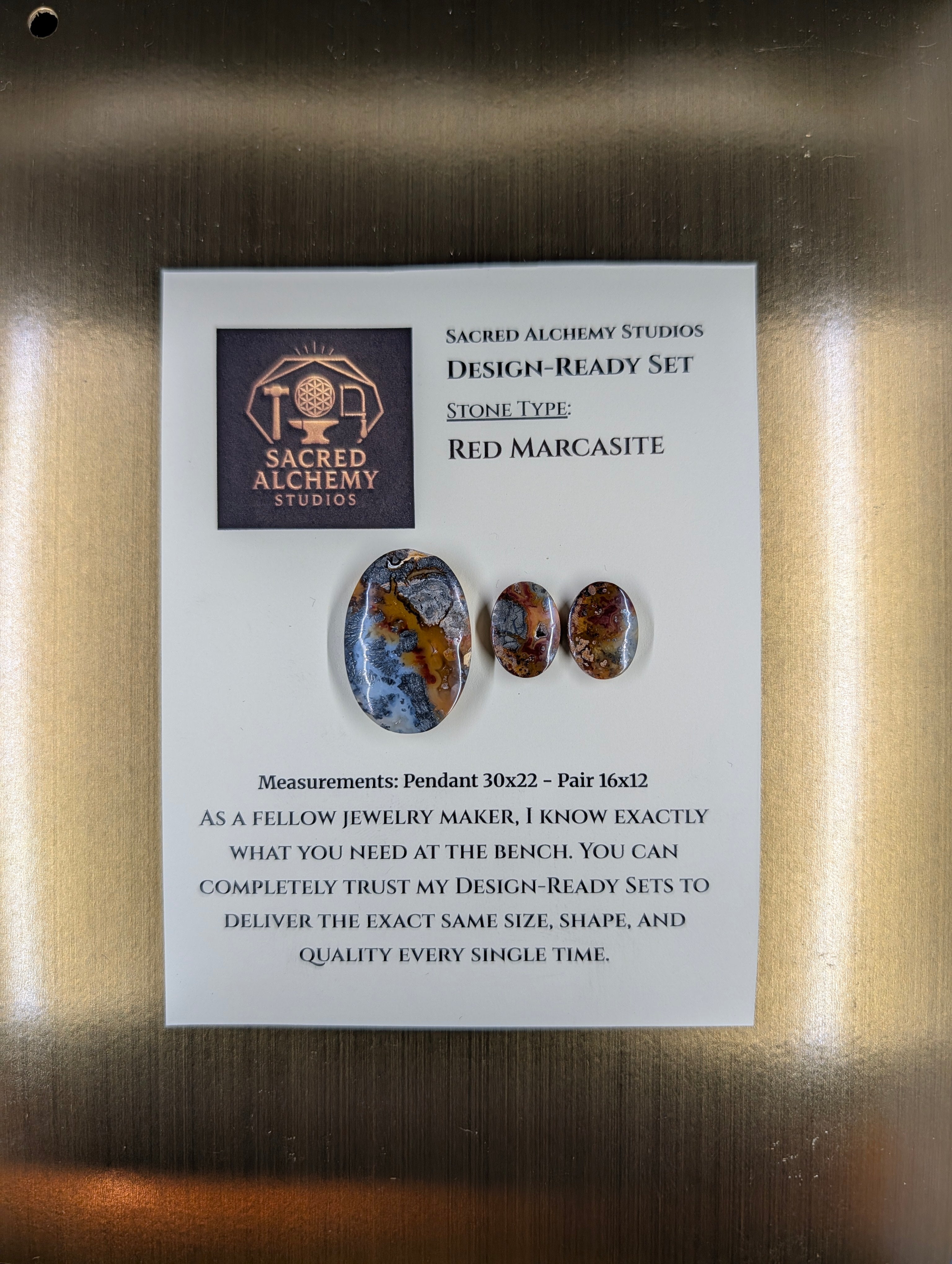 Oval Shape - Marcasite in Agate - Sacred Alchemy Select - Design-Ready Set by Sacred Alchemy Studios