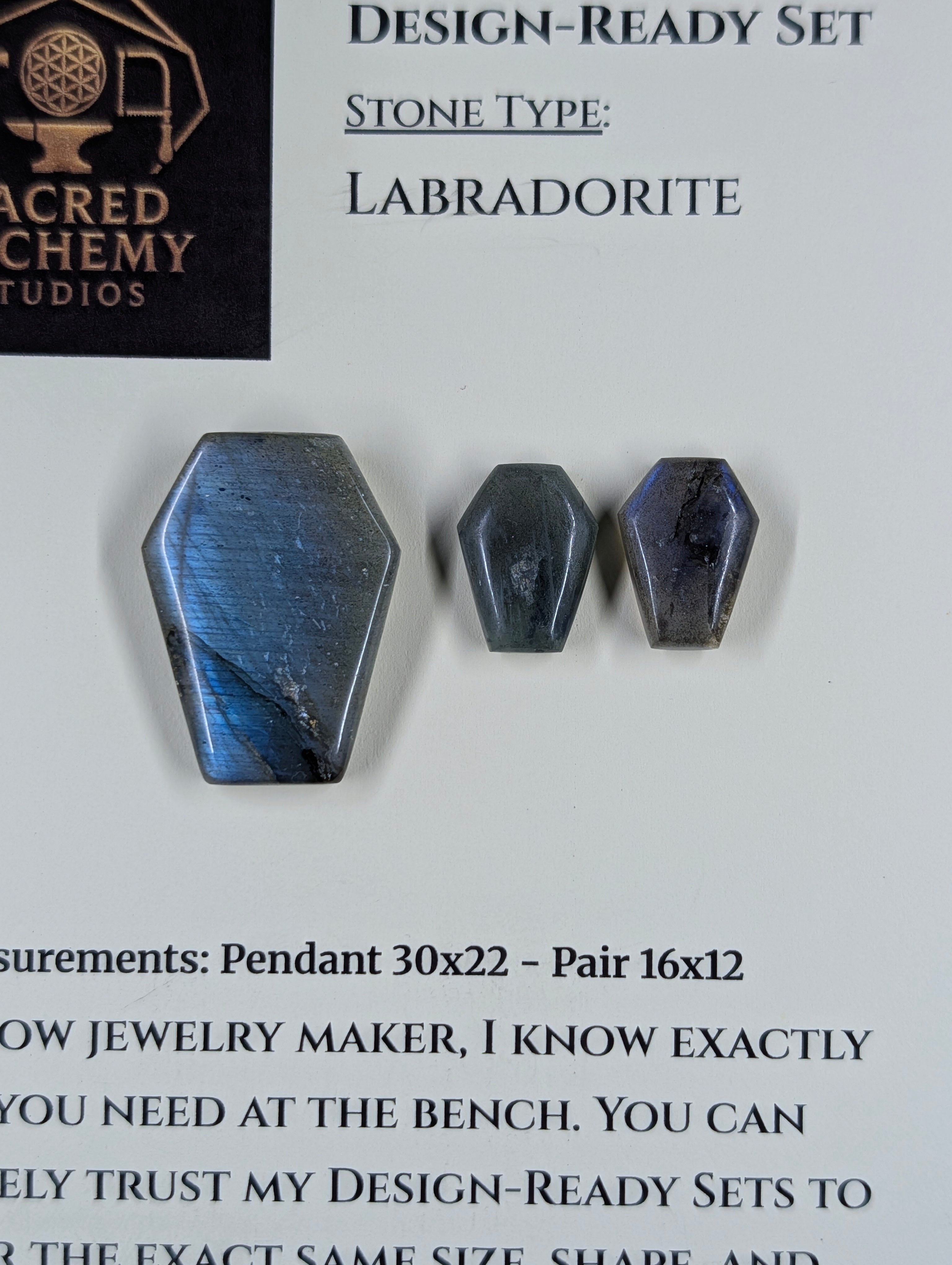 Coffin Shape - Labradorite - Design-Ready Set