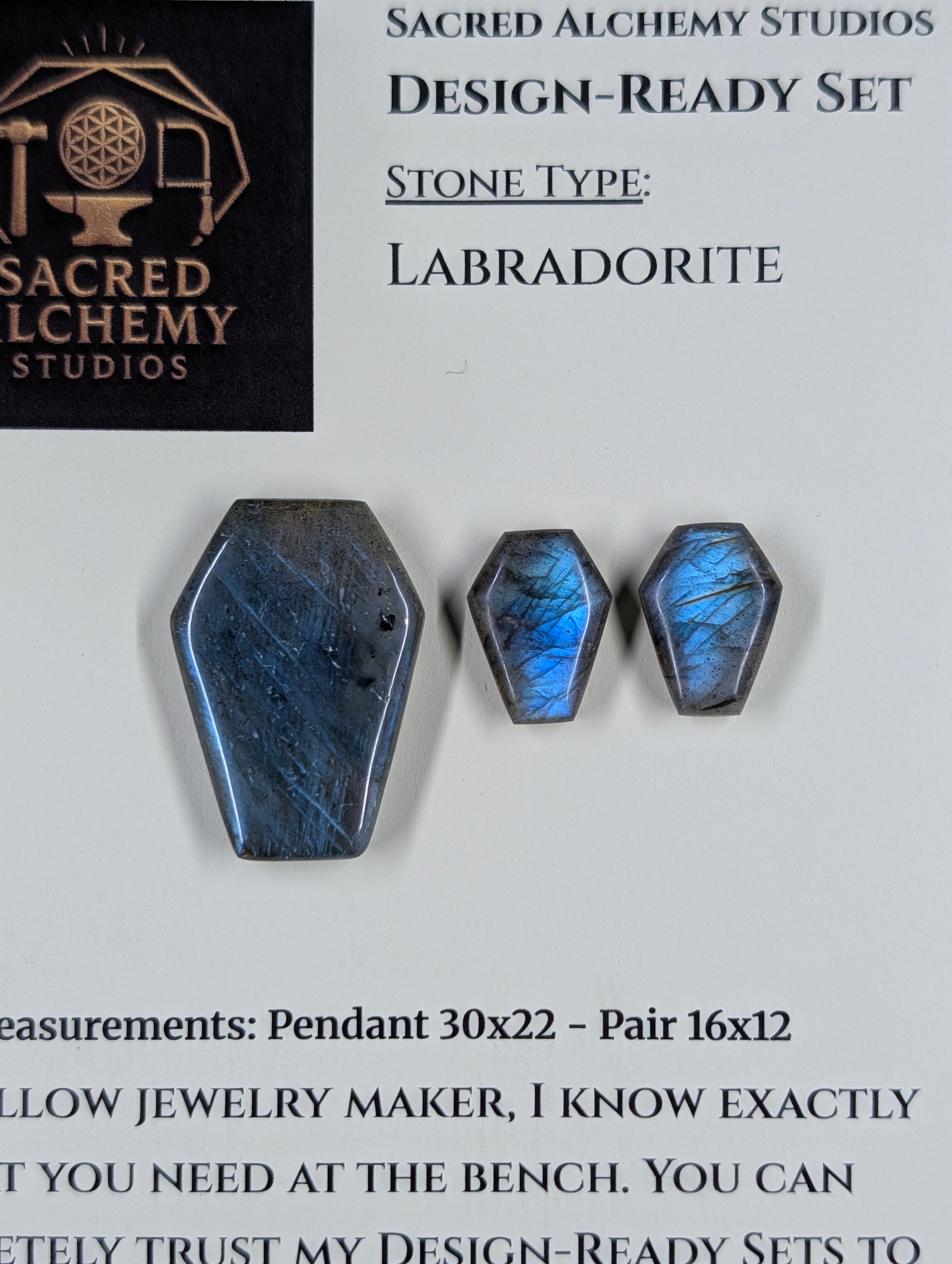 Coffin Shape - Labradorite - Design-Ready Set