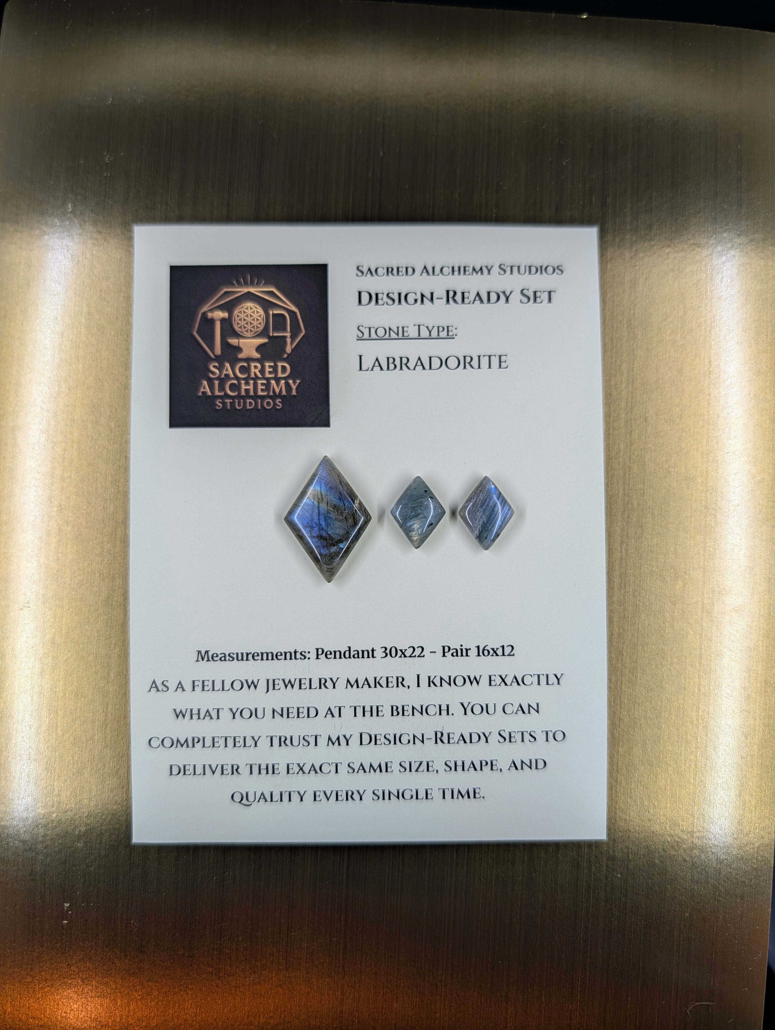 Rhombus Shape - Labradorite - Design-Ready Set
