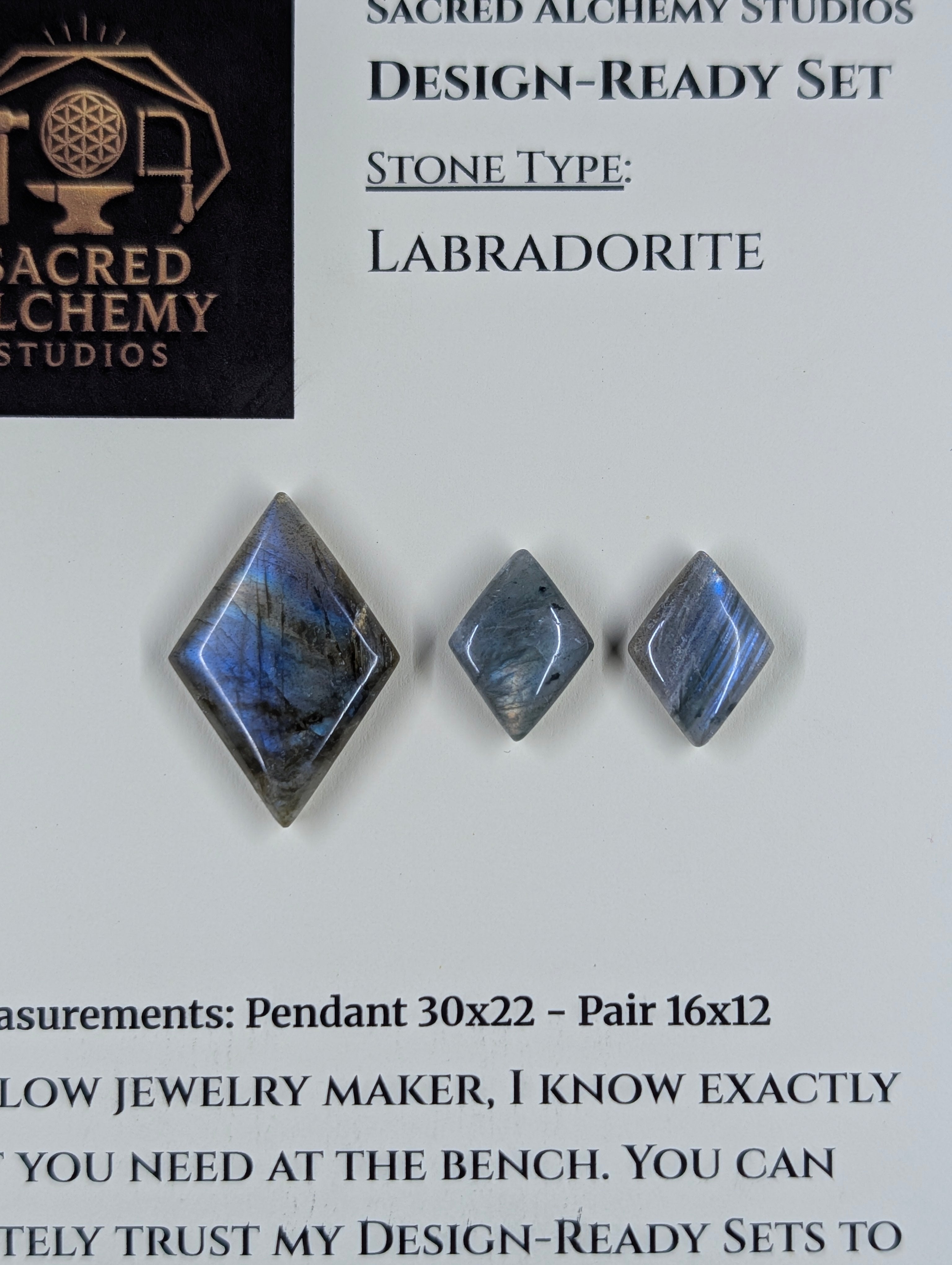 Rhombus Shape - Labradorite - Design-Ready Set