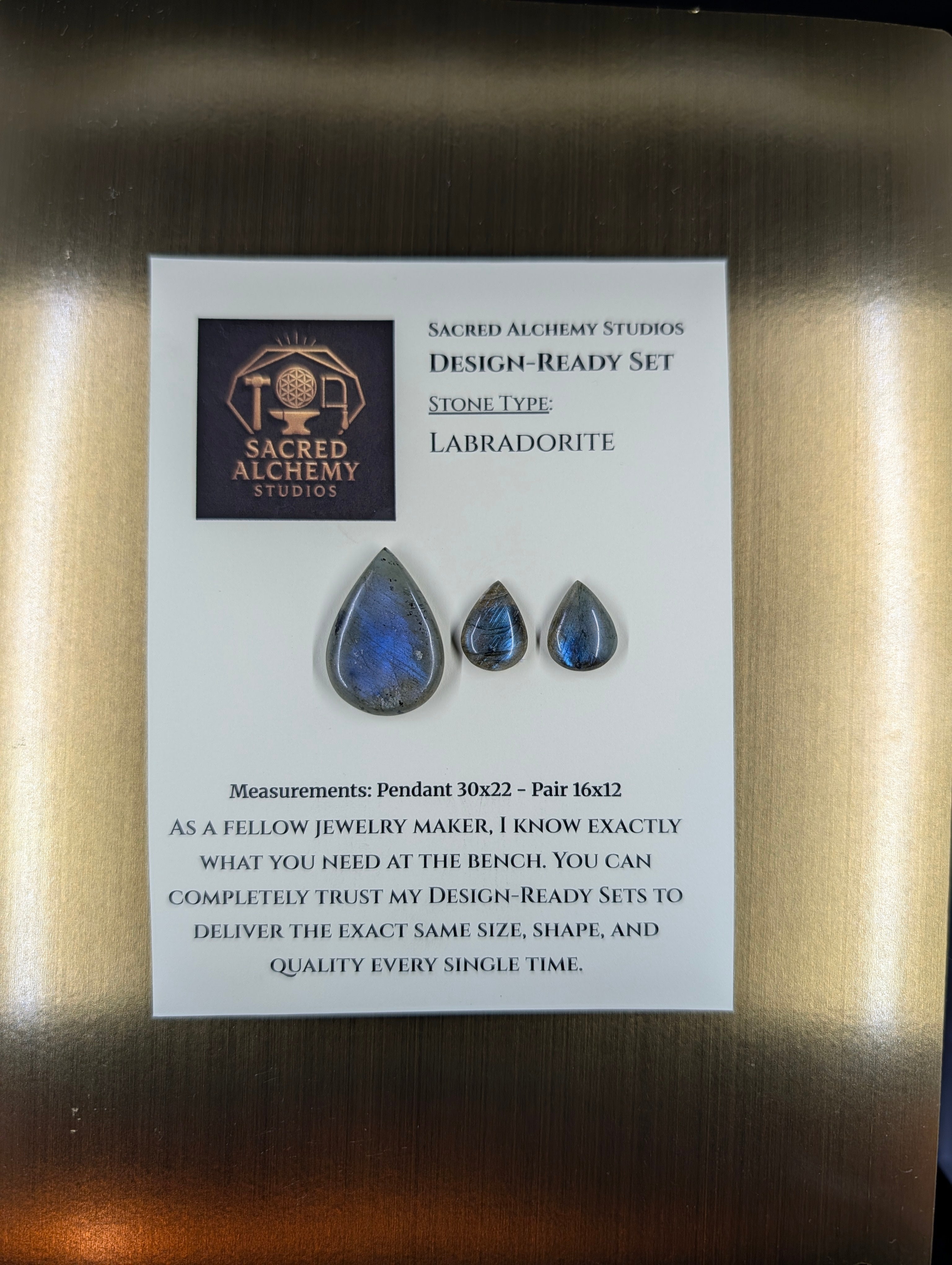 Tear Shape - Labradorite - Design-Ready Set