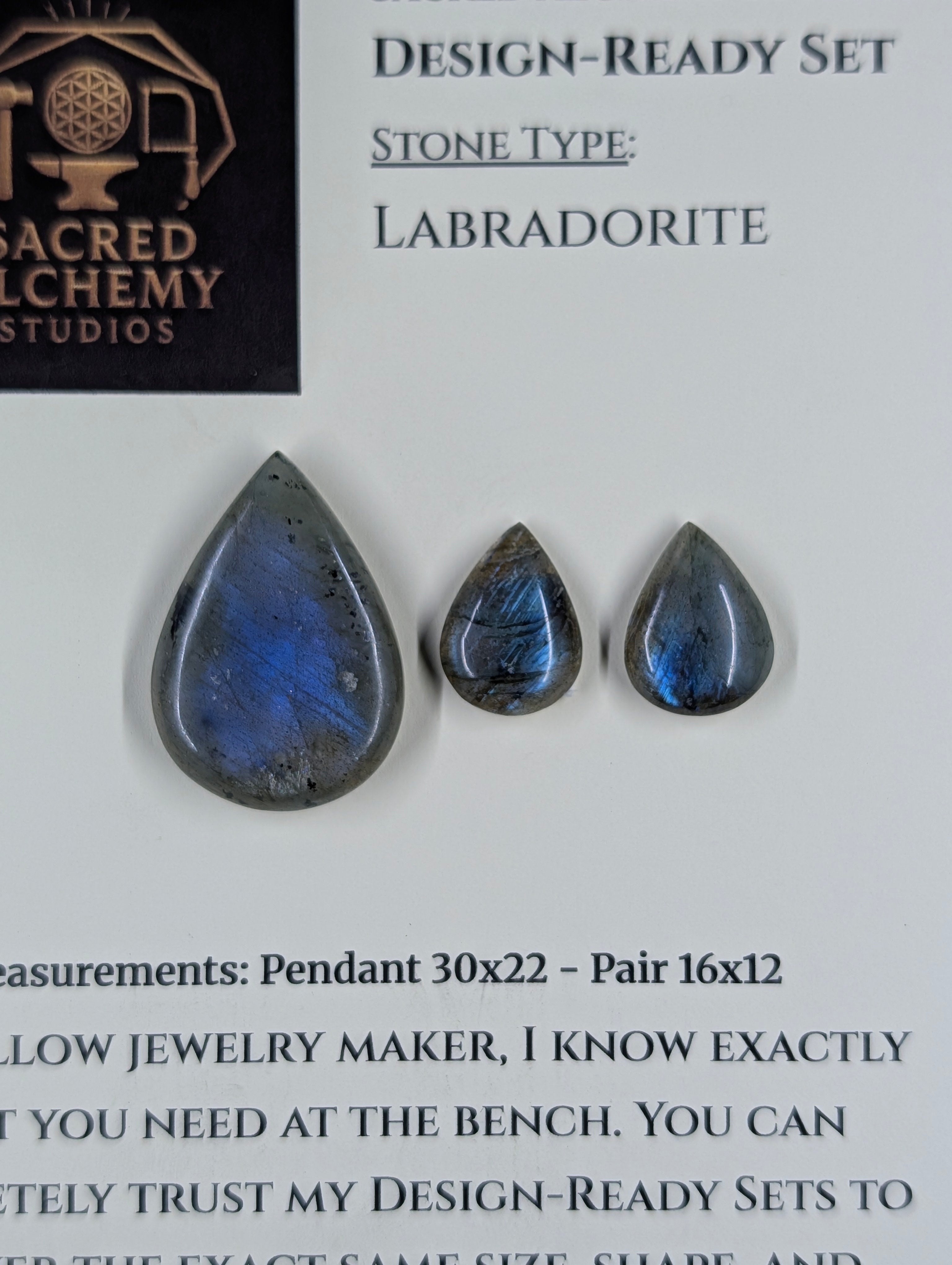Tear Shape - Labradorite - Design-Ready Set