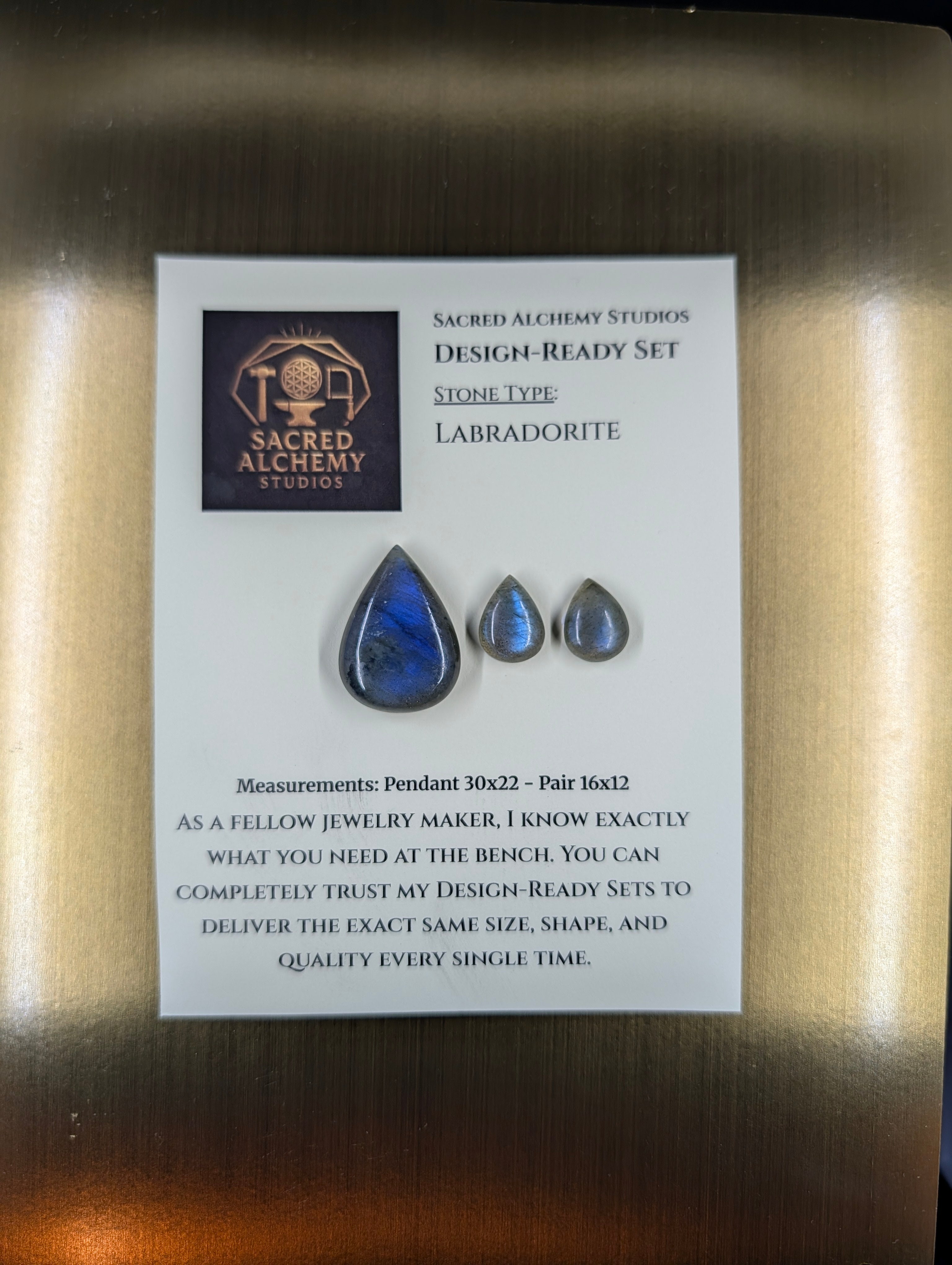 Tear Shape - Labradorite - Design-Ready Set