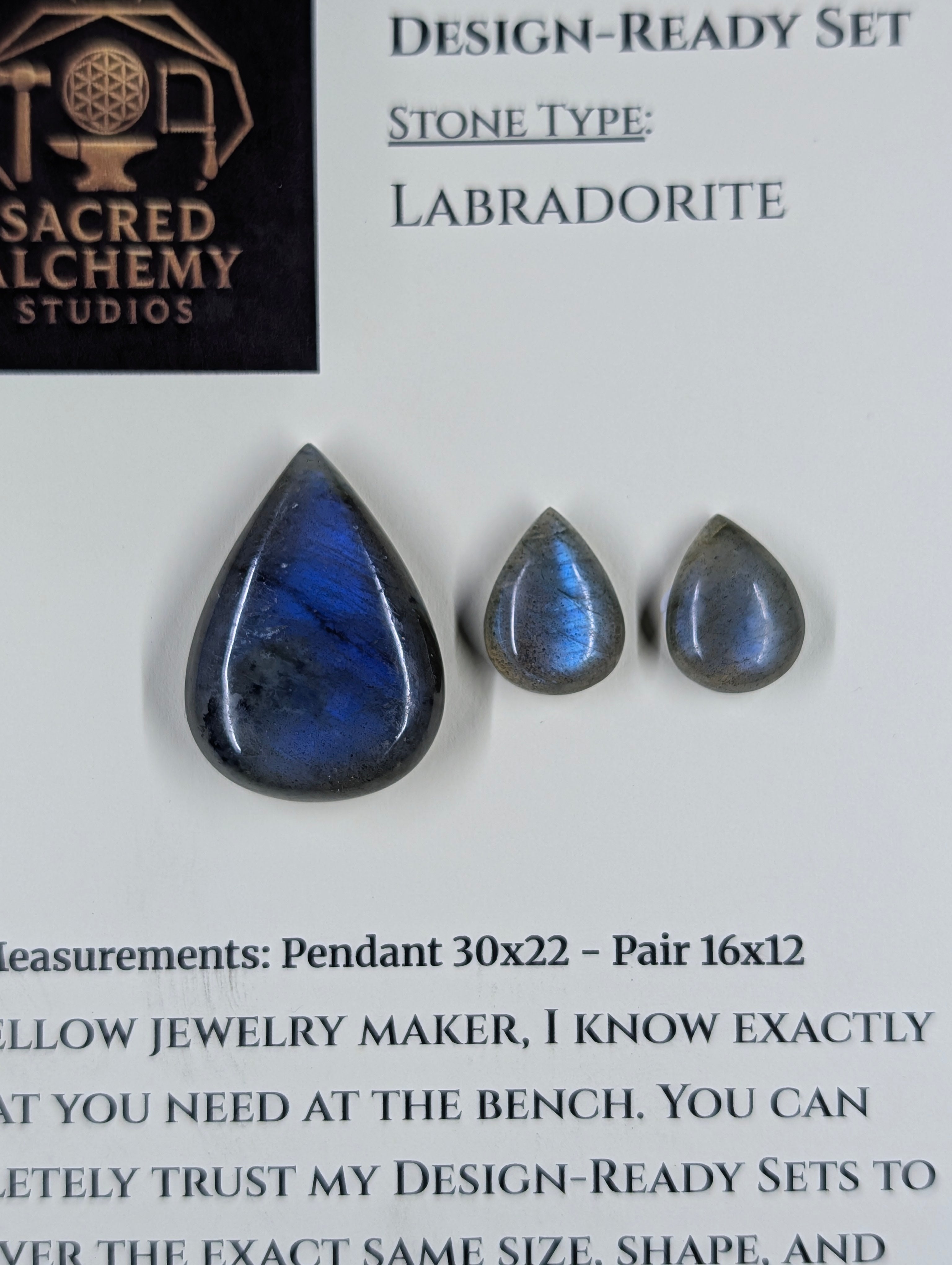 Tear Shape - Labradorite - Design-Ready Set