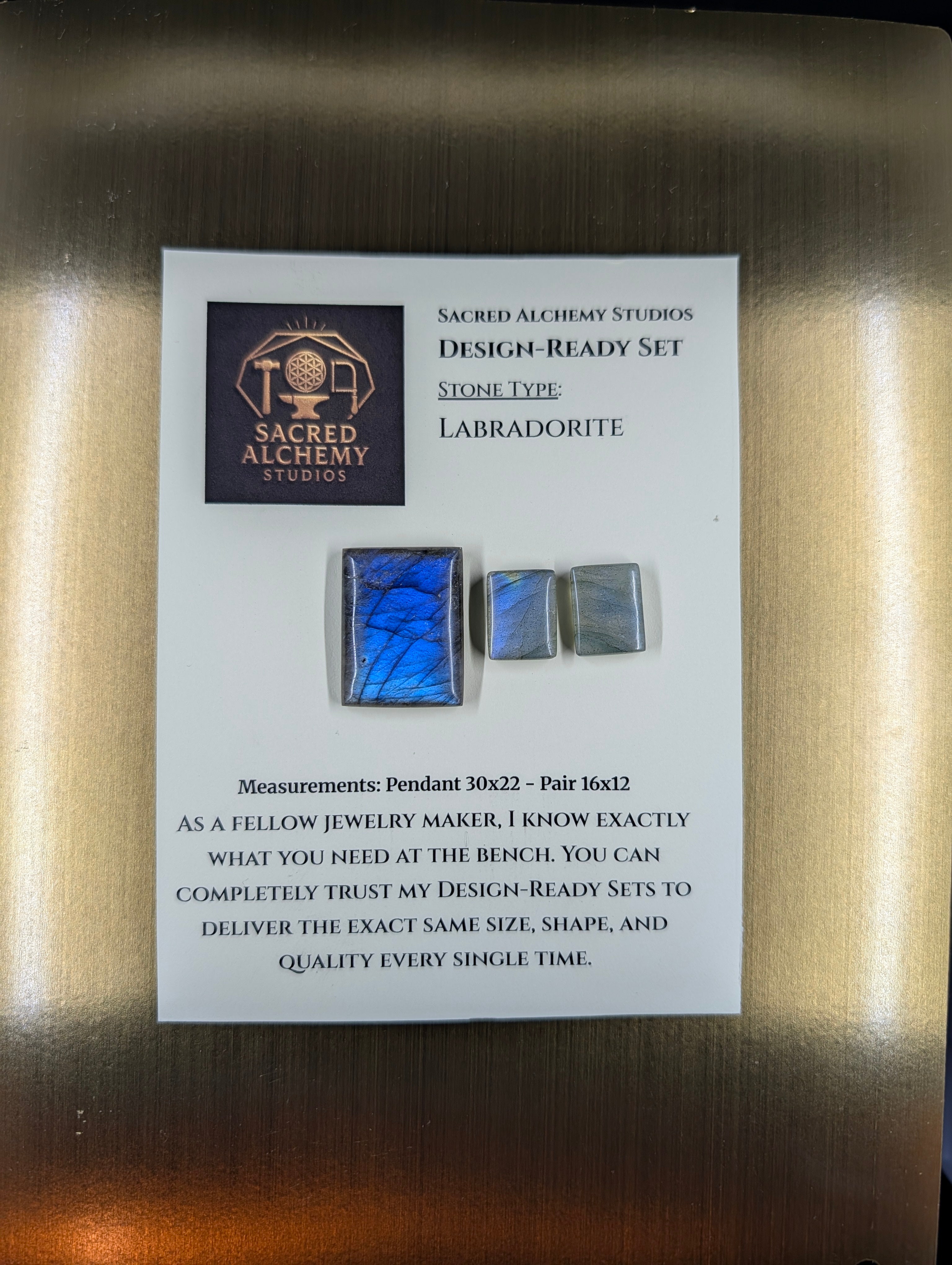 Rectangle Shape - Labradorite - Design-Ready Set