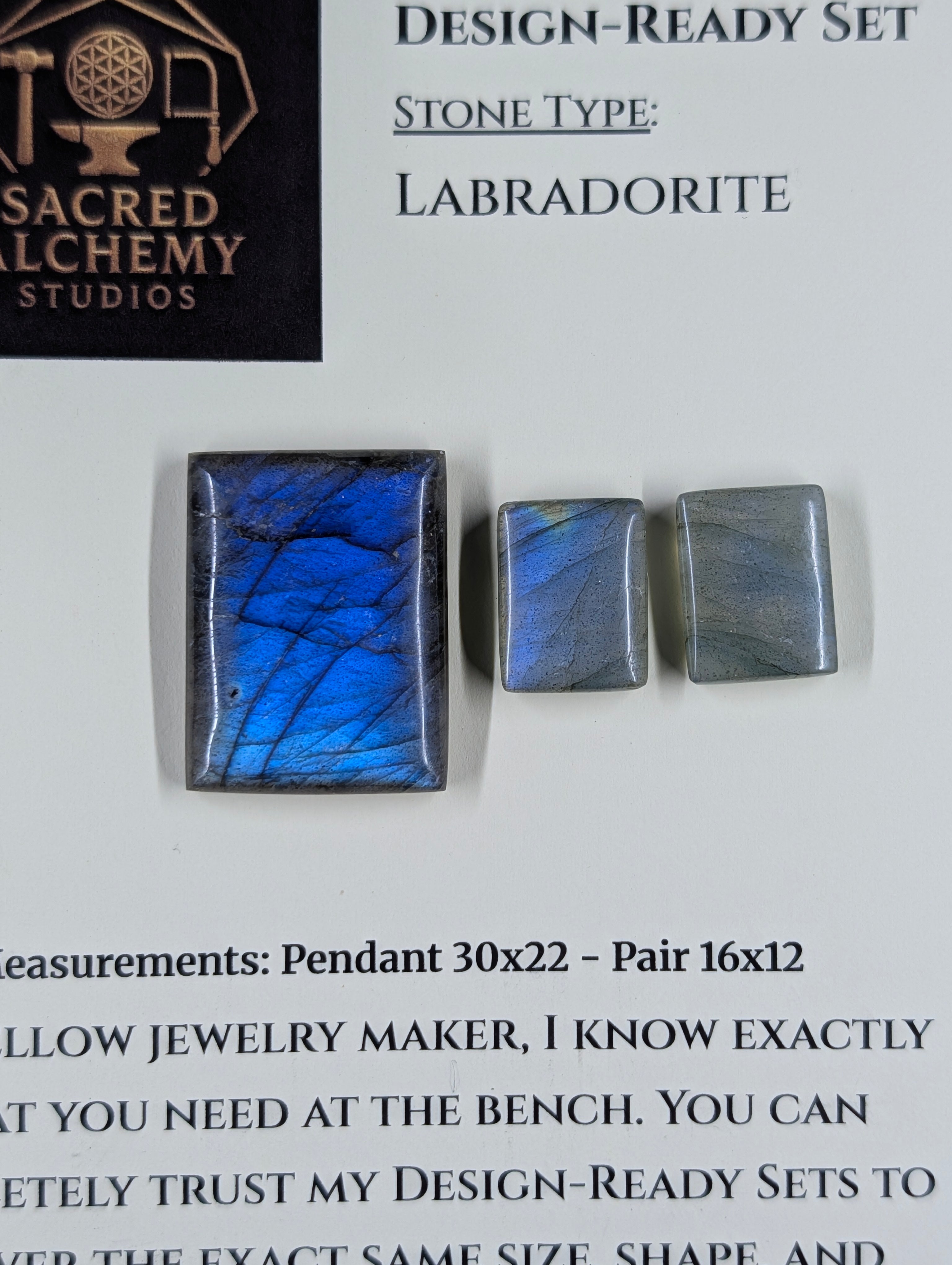 Rectangle Shape - Labradorite - Design-Ready Set