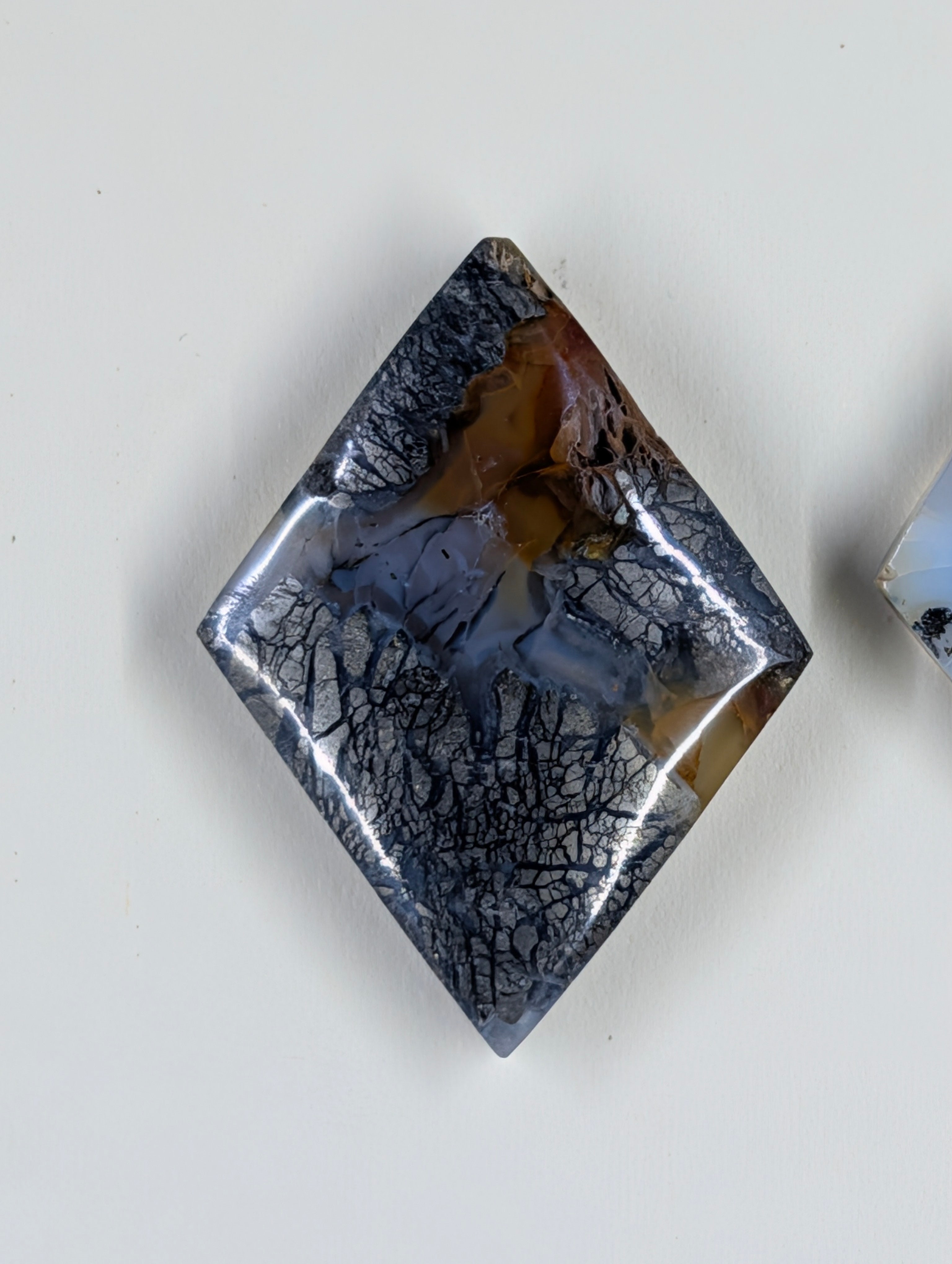Rhombus Shape - Marcasite in Agate - Sacred Alchemy Select - Design-Ready Set