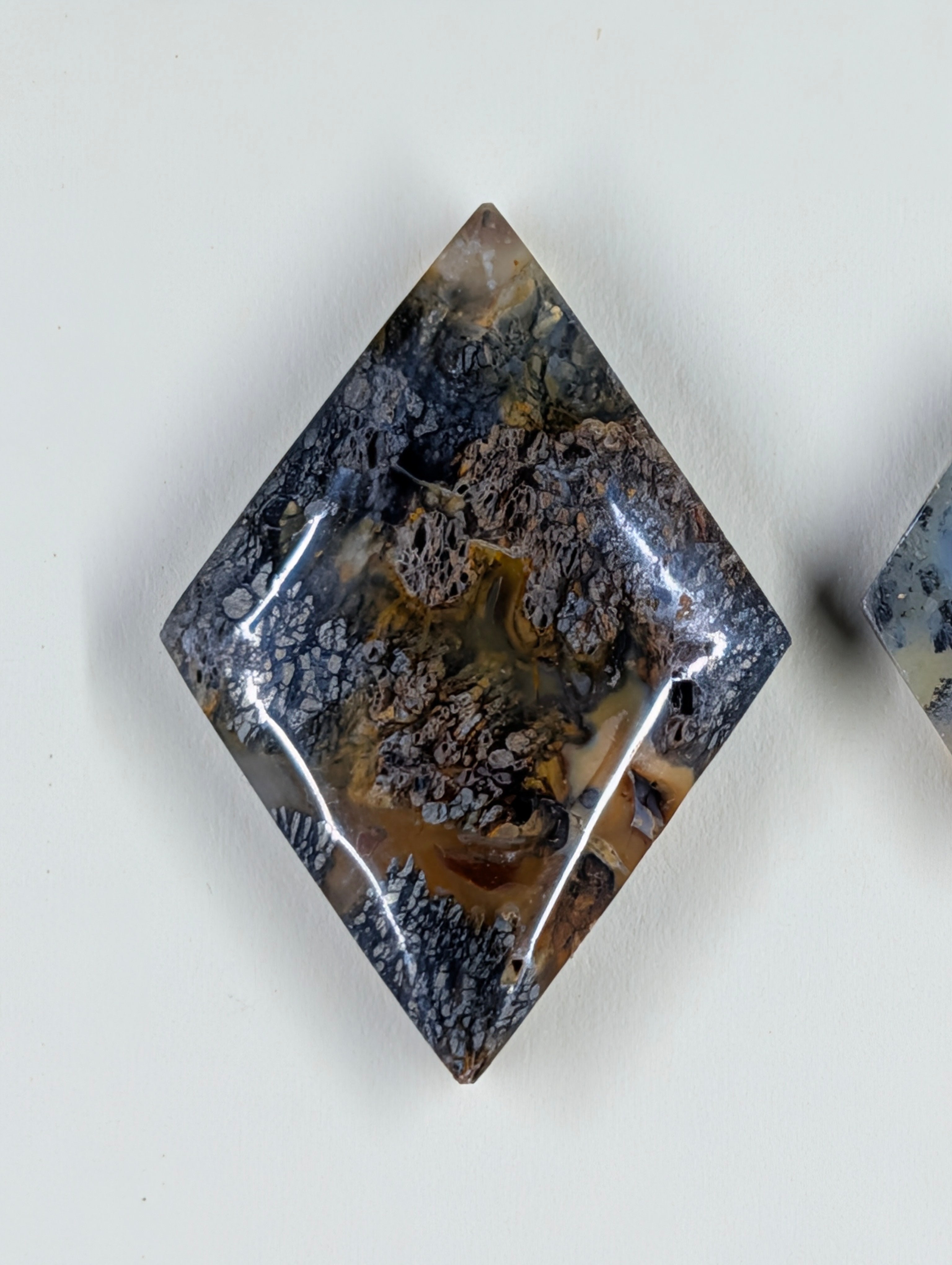 Rhombus Shape - Marcasite in Agate - Sacred Alchemy Select - Design-Ready Set