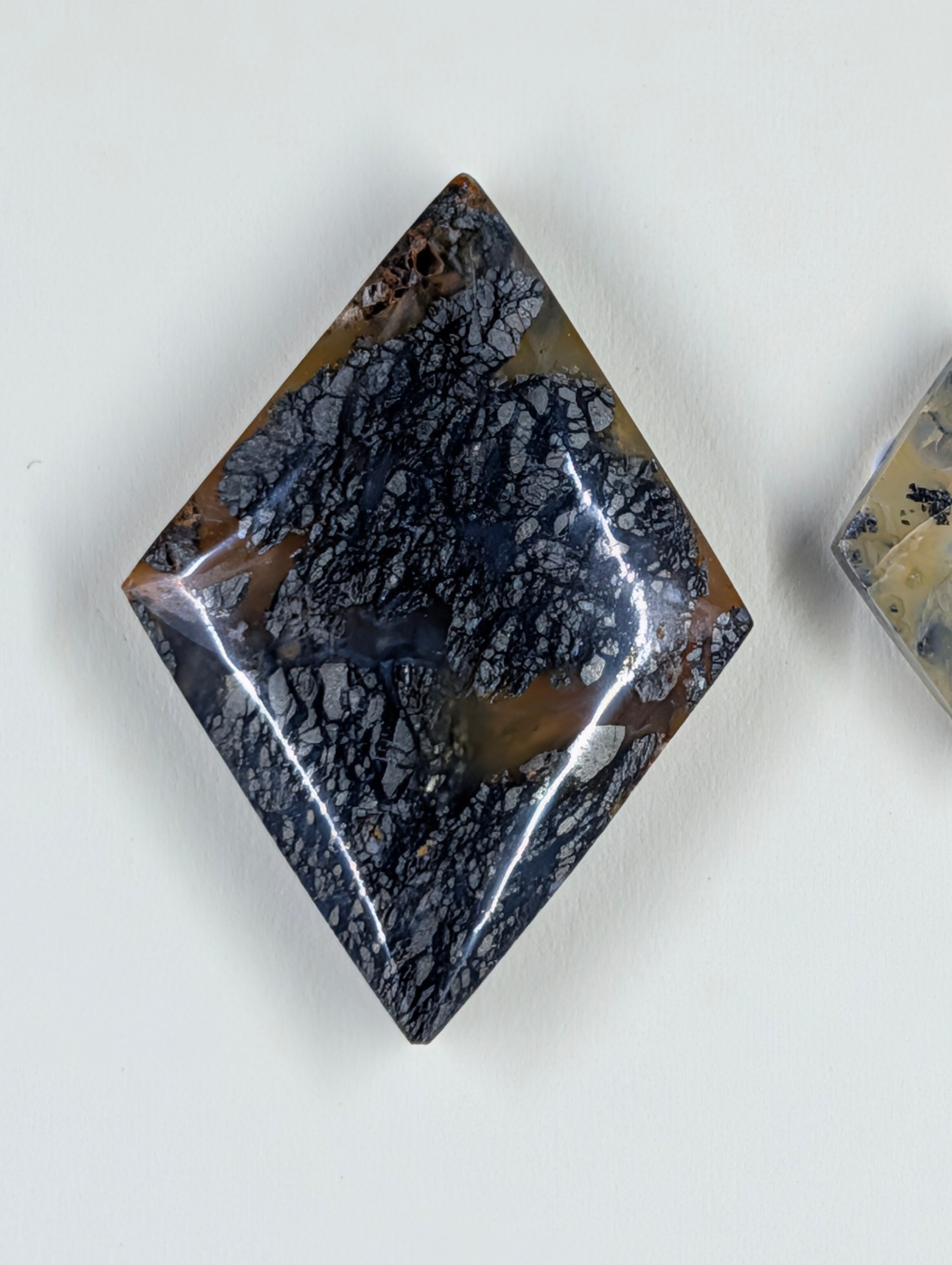 Rhombus Shape - Marcasite in Agate - Sacred Alchemy Select - Design-Ready Set